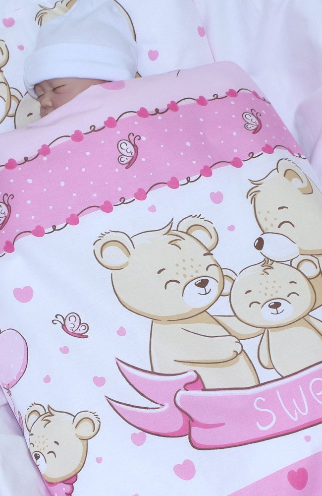 Primawela Babybettwäsche Kinderwagenset Baby Bettwäsche für Kinderwagen Bezüge Decke Kissen, 2 teilig