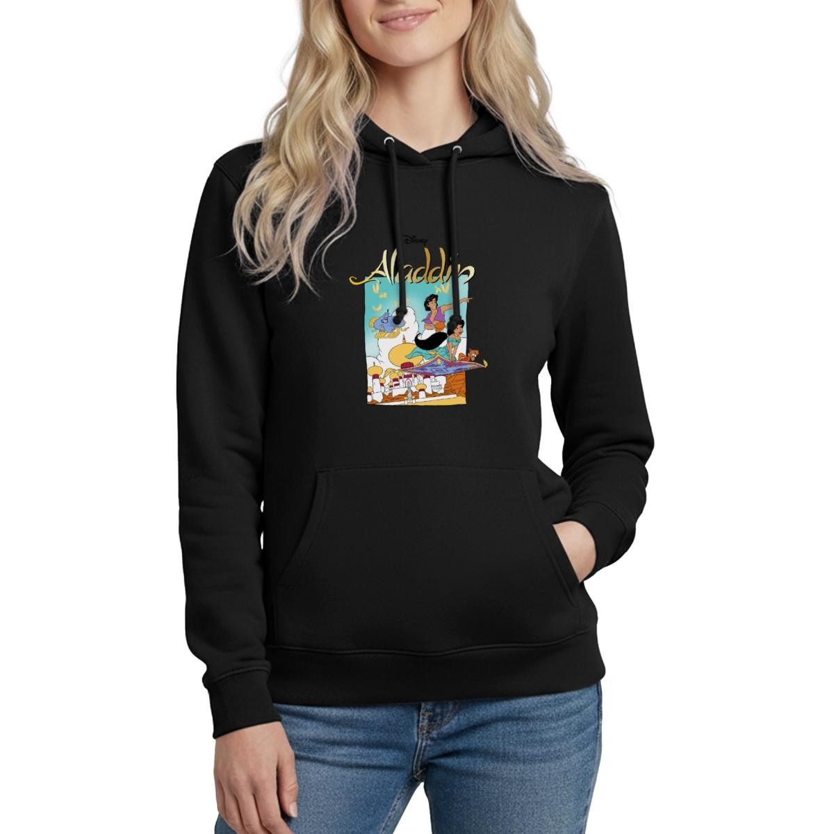 Spreadshirt Hoodie Jasmin Und Aladin Auf Fliegendem Teppich Damen Hoodie (1-tlg)