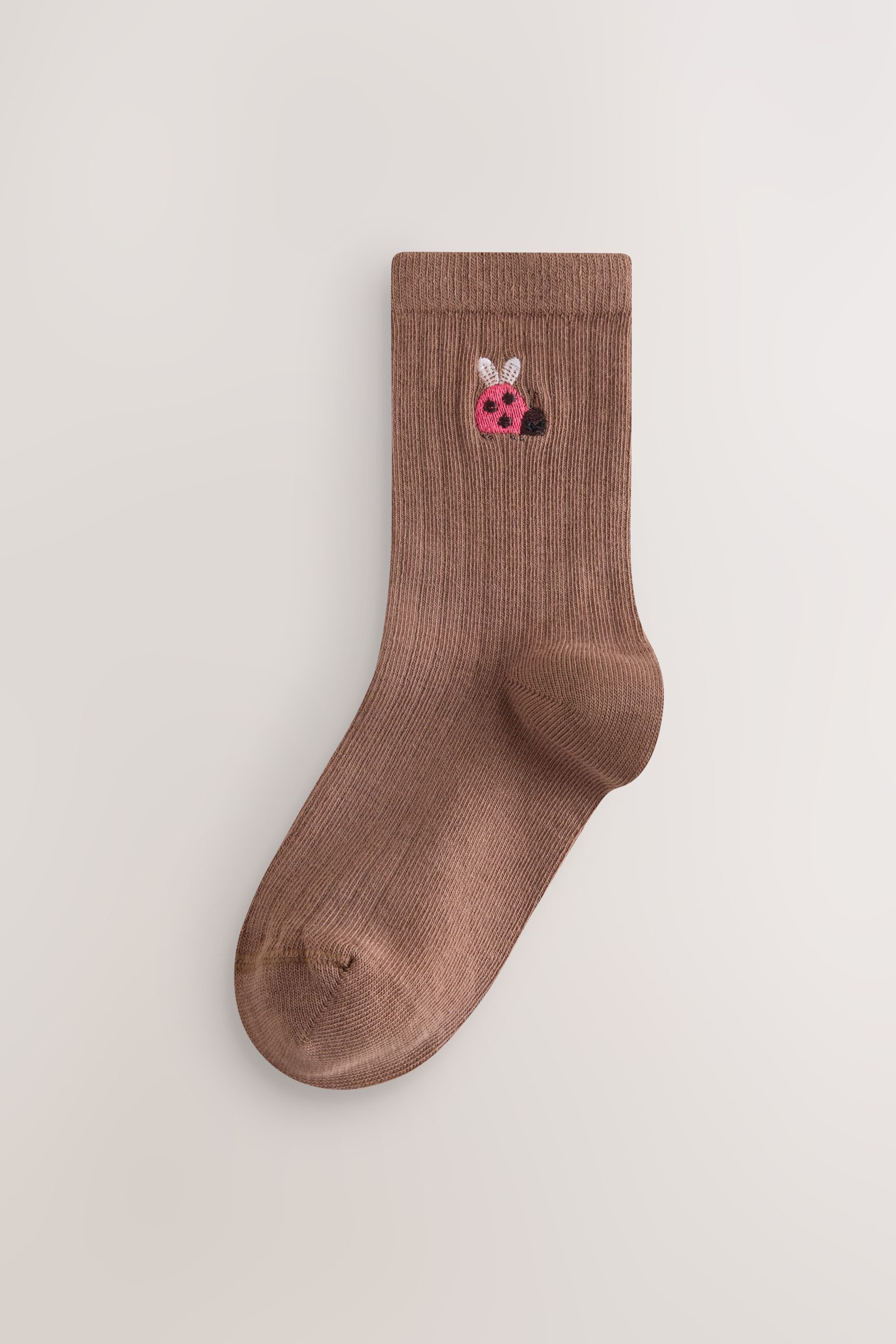 Next Kurzsocken 5er-Pack Söckchen mit Motiv-Stickerei + Baumwolle (5-Paar) – Bild 3 von 5