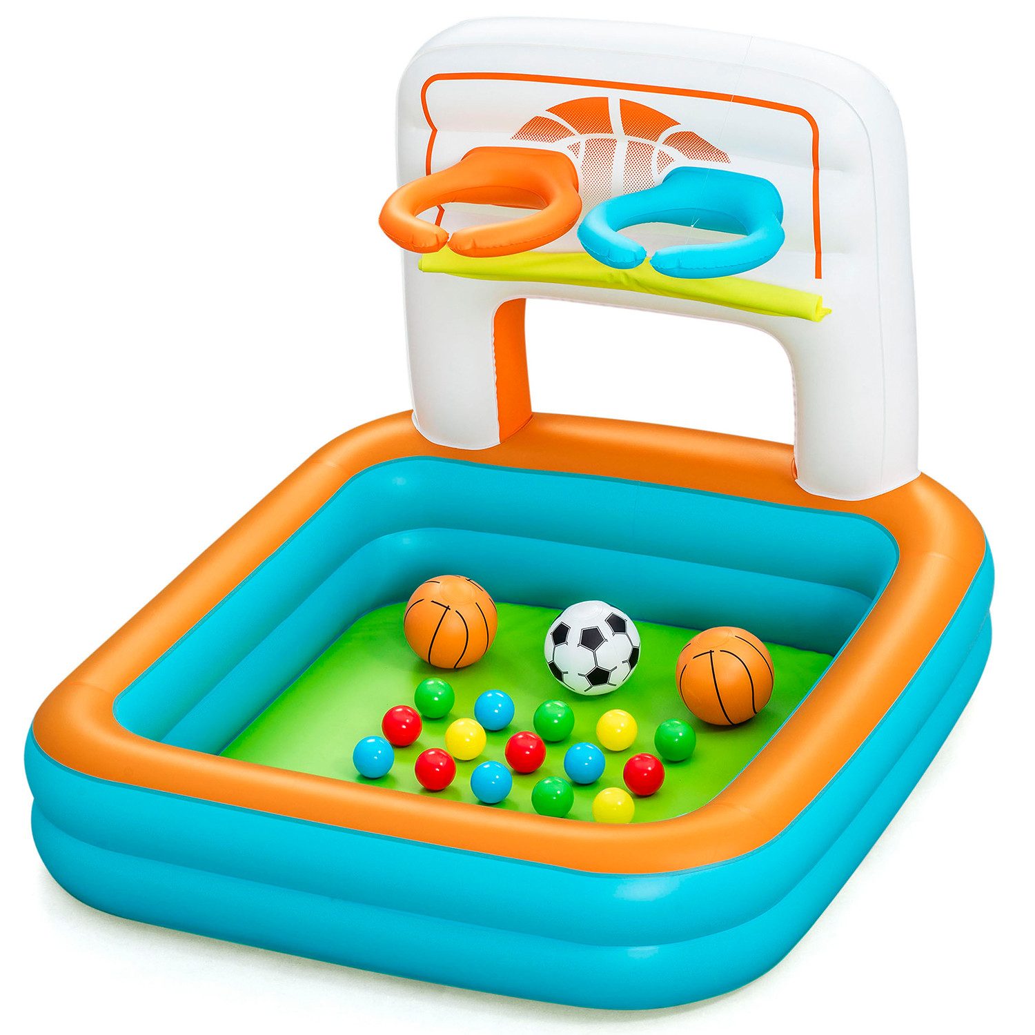 Bestway Aufblasbares Bällebad Kick 'n Swish™, 120 x 107 x 84 cm