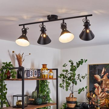 hofstein Deckenleuchte »Pratomagno« Deckenlampe, Metall, Schwarz/Weiß, verstellbare Strahler, ohne Leuchtmittel, Leuchte im Retro/Vintage-Design mit Lichteffekt, 4xE14