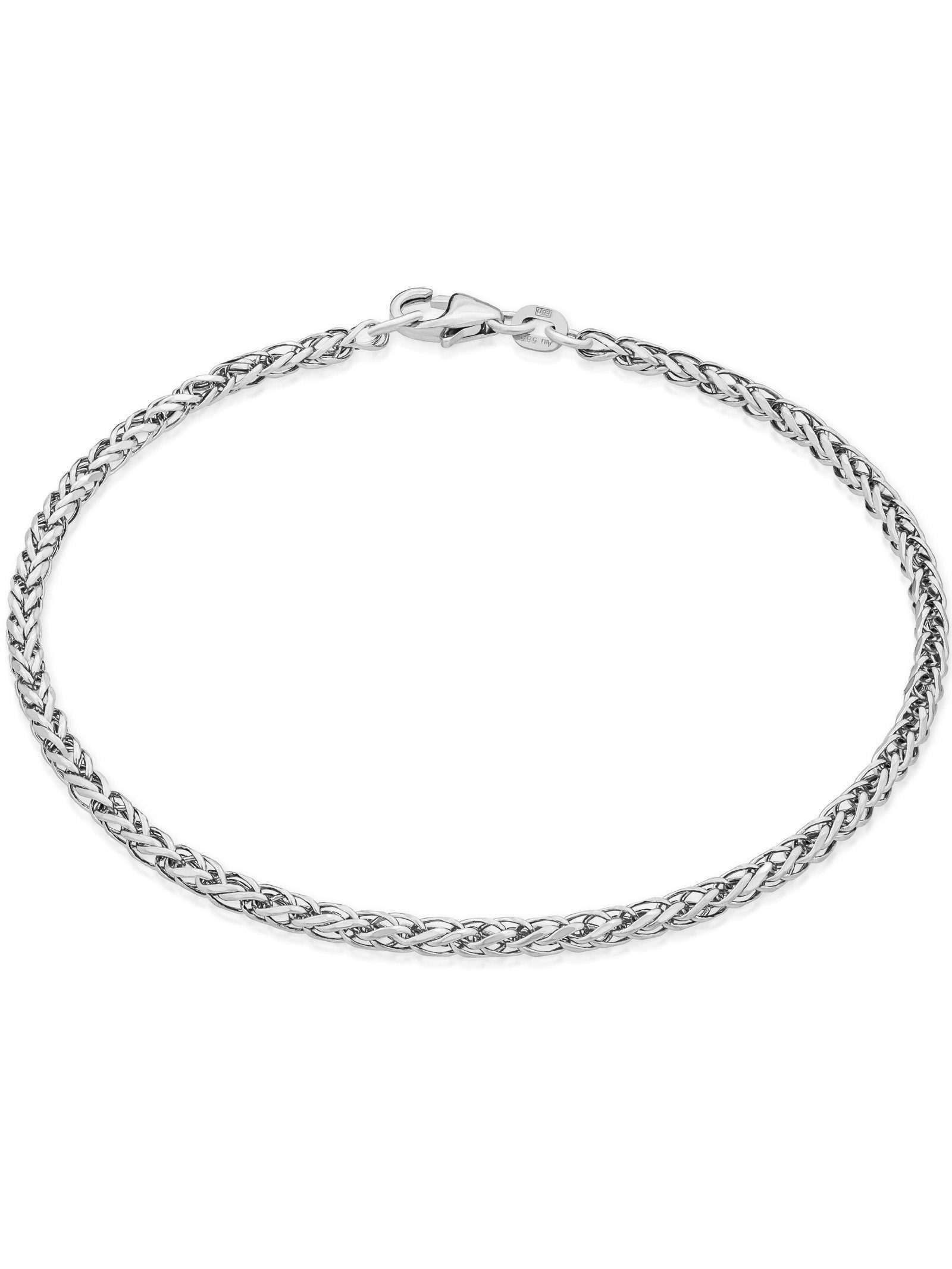 Goldarmband Armband Bingokette 2,1mm 585 Weißgold (14 Karat)