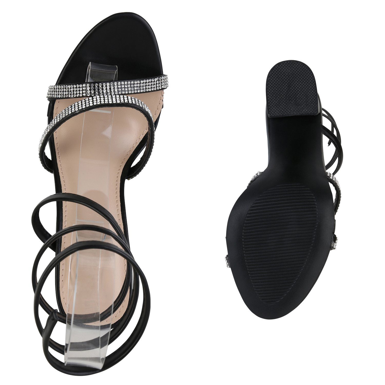 High-Heel-Sandalette VAN Schuhe 840159 Schwarz HILL