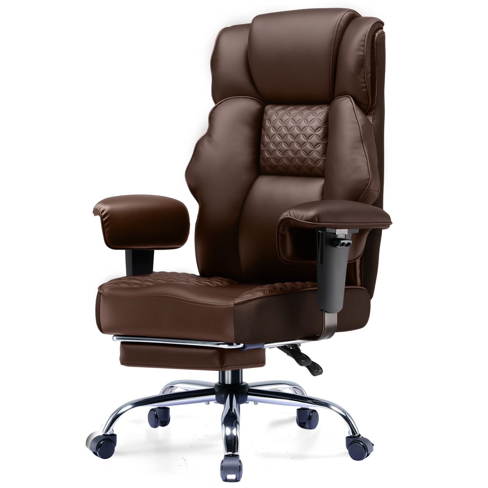GTPLAYER Gaming-Stuhl für Große und Schwere Personen, ergonomischer Bürostuhl bis 150 kg, 3D Sitzkissen, verstellbar mit Fußstütze für Büro & Gaming