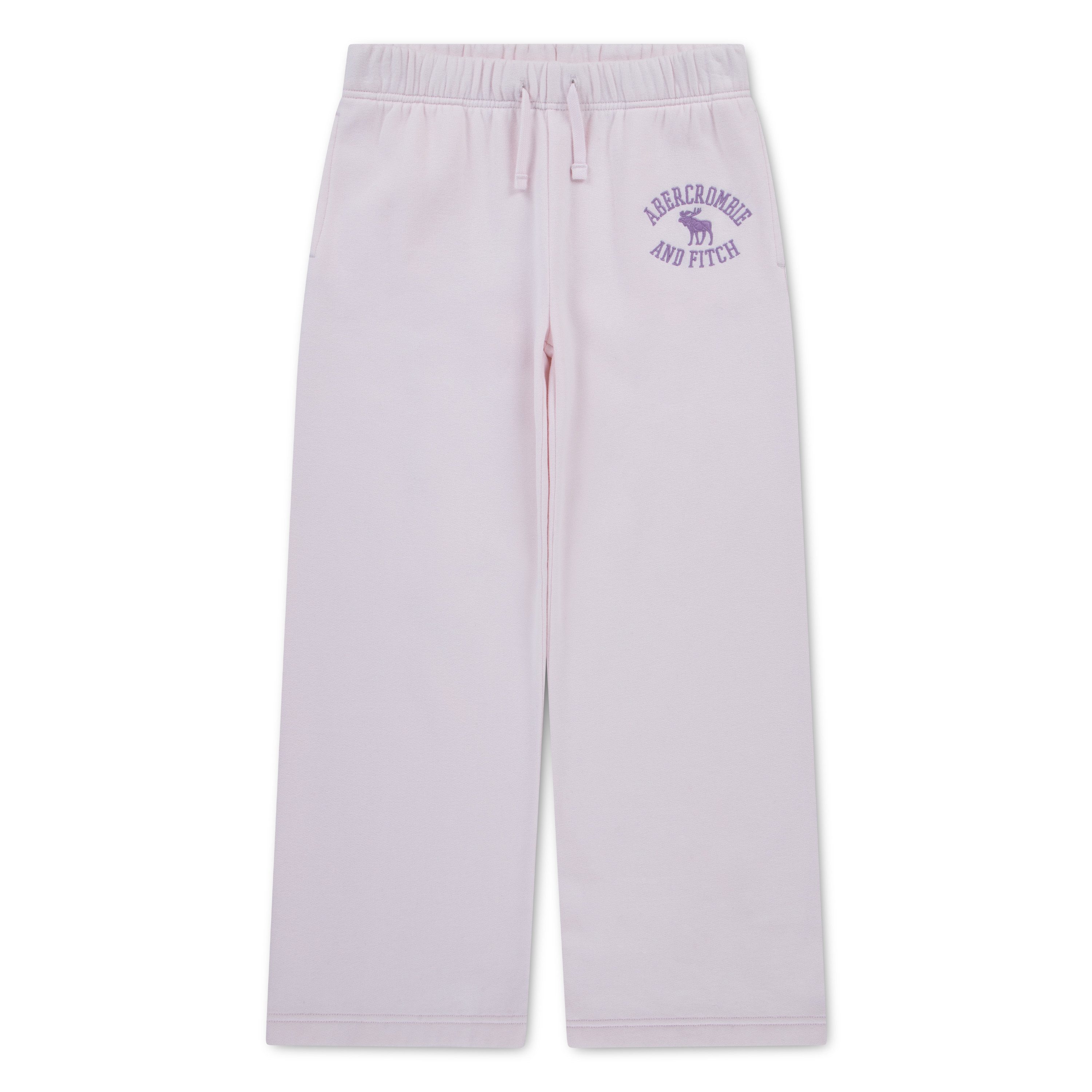 Abercrombie Kids Sweathose AFG LOGO LR BAGGY FLEECE PANTS mit Logostickerei, elastischer Bund, unifarben