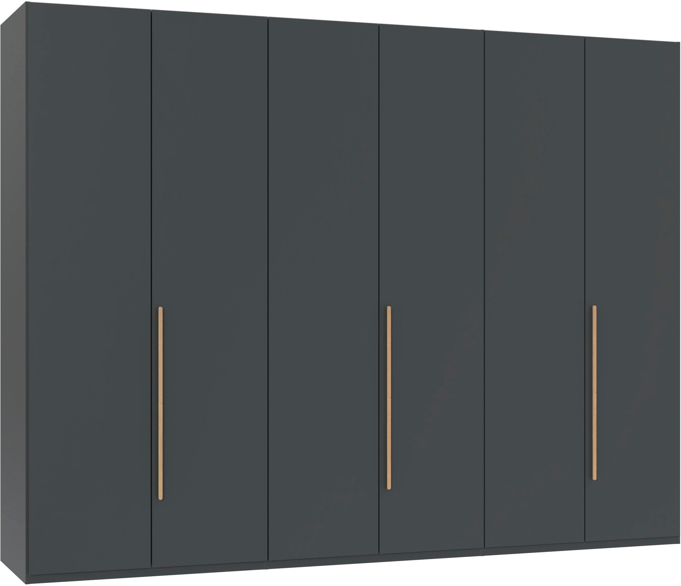 Wimex Drehtürenschrank Kleiderschrank London, in den Breiten 180cm, 225cm oder 270cm (mit verschiedenen Griffen in goldfarben, silberfarben oder schwarz) wahlweise mit Basic- oder Premium-Ausstattung erhältlich