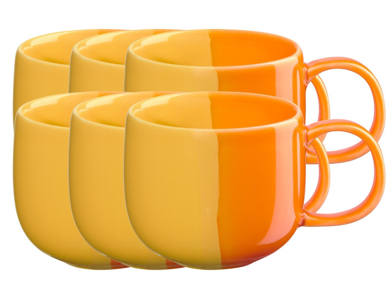 ASA SELECTION Espressotasse joy Espressotasse orange smoothie 0,09l Set6, Porzellan
