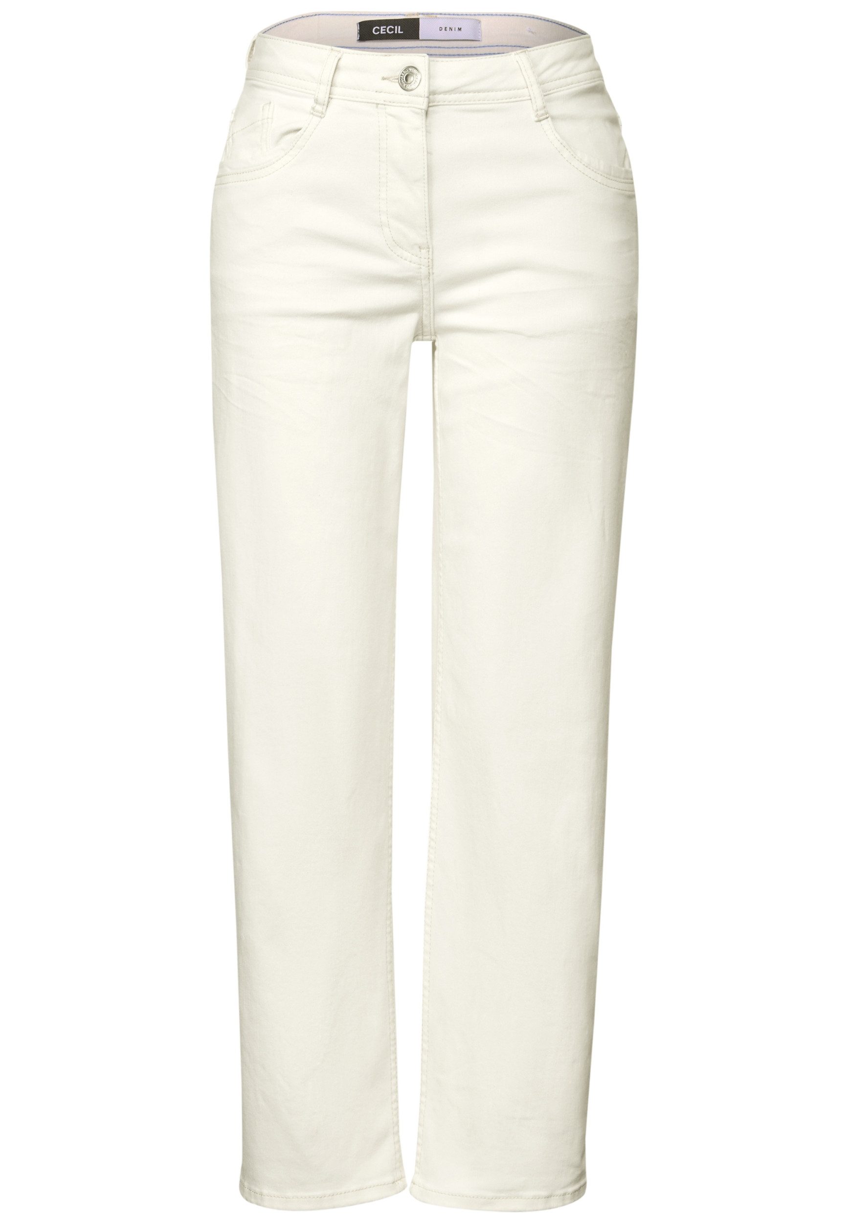 CECIL Regular-fit-Jeans Style Neele STRAIGHT Ecru