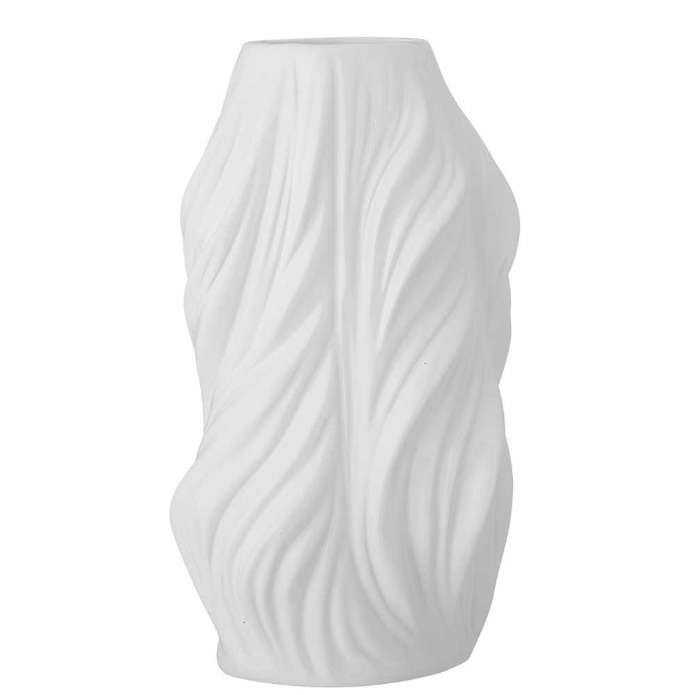 Dekovase Bloomingville Vase SANAK Weiß 26x14 cm
