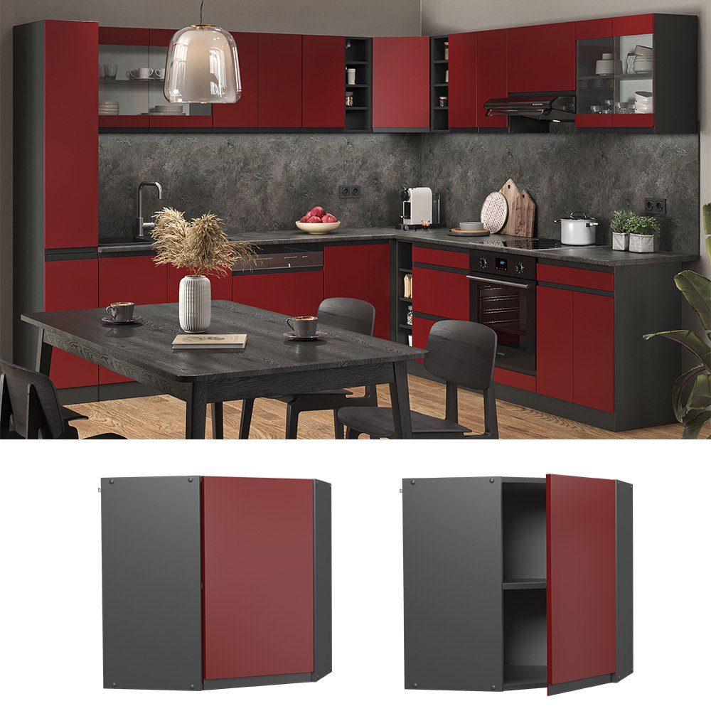Vicco Eckhängeschrank R-Line, Rot/Anthrazit, 57 cm günstig online kaufen