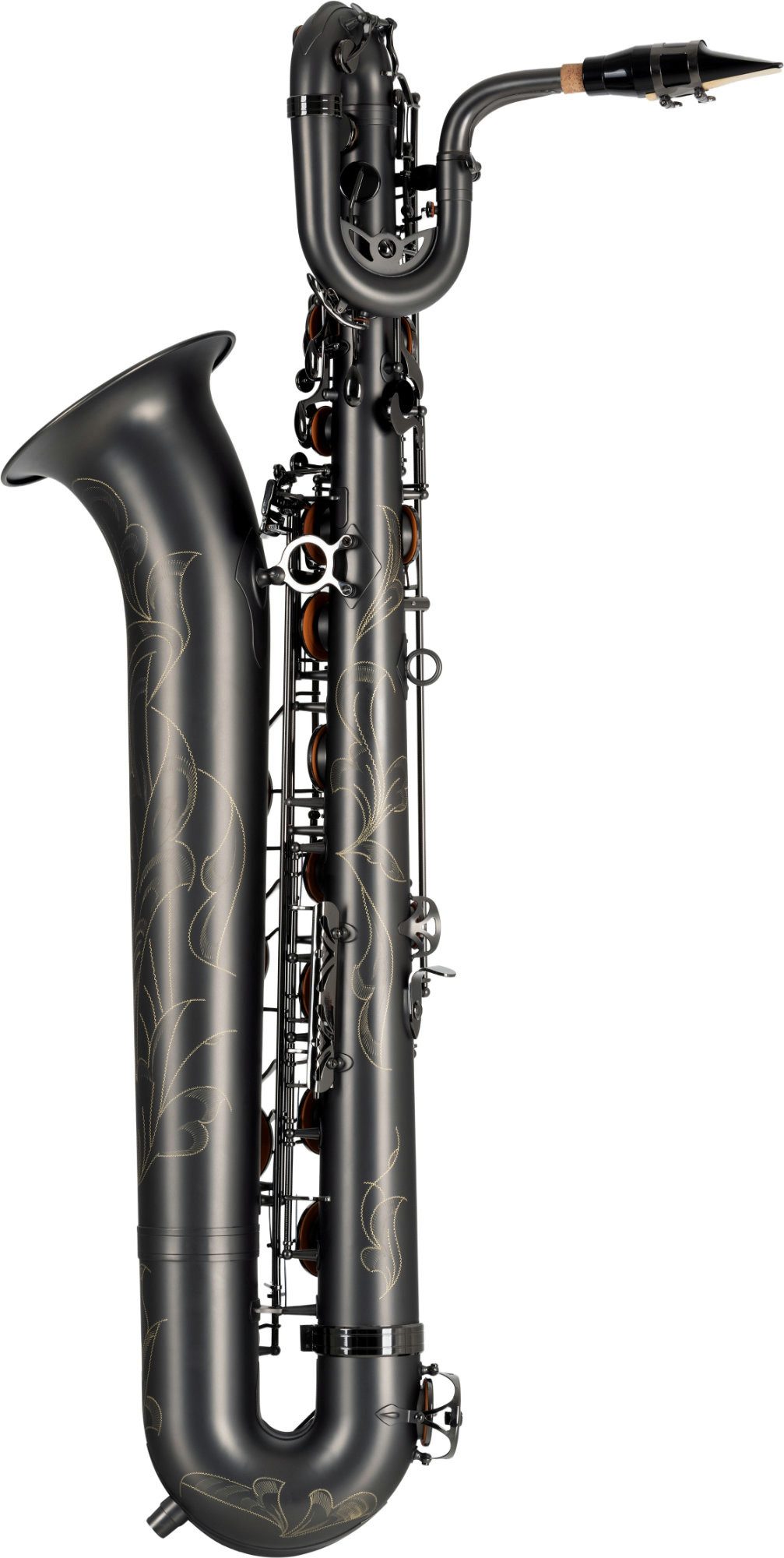 Lechgold Saxophon LBS-25 Baritonsax SET - Mit edlem Finish!, Spar-Set, 8-St., Hoch Fis-Klappe, Tief A-Klappe, C# - Bb Wippe für die linke Hand, Stimmung: Eb