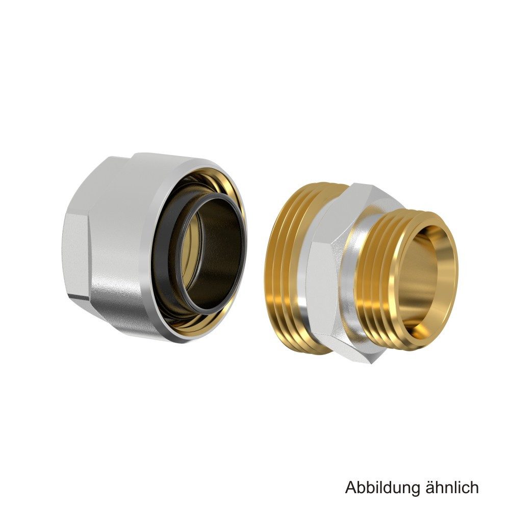 Simplex Armaturen Heizkörper Simplex Schwarzrohradapter PLUS für Rohr 1/2" x G3/4" AG Eurokonus, F1