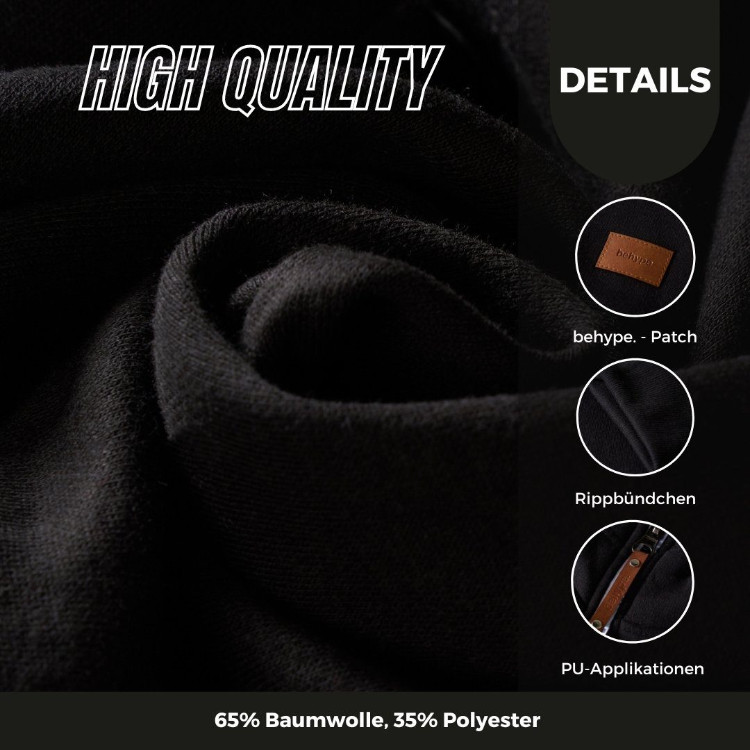 behype Kapuzensweatjacke BHOMNOI Basic Kapuzenpullover Hoodie günstig online kaufen