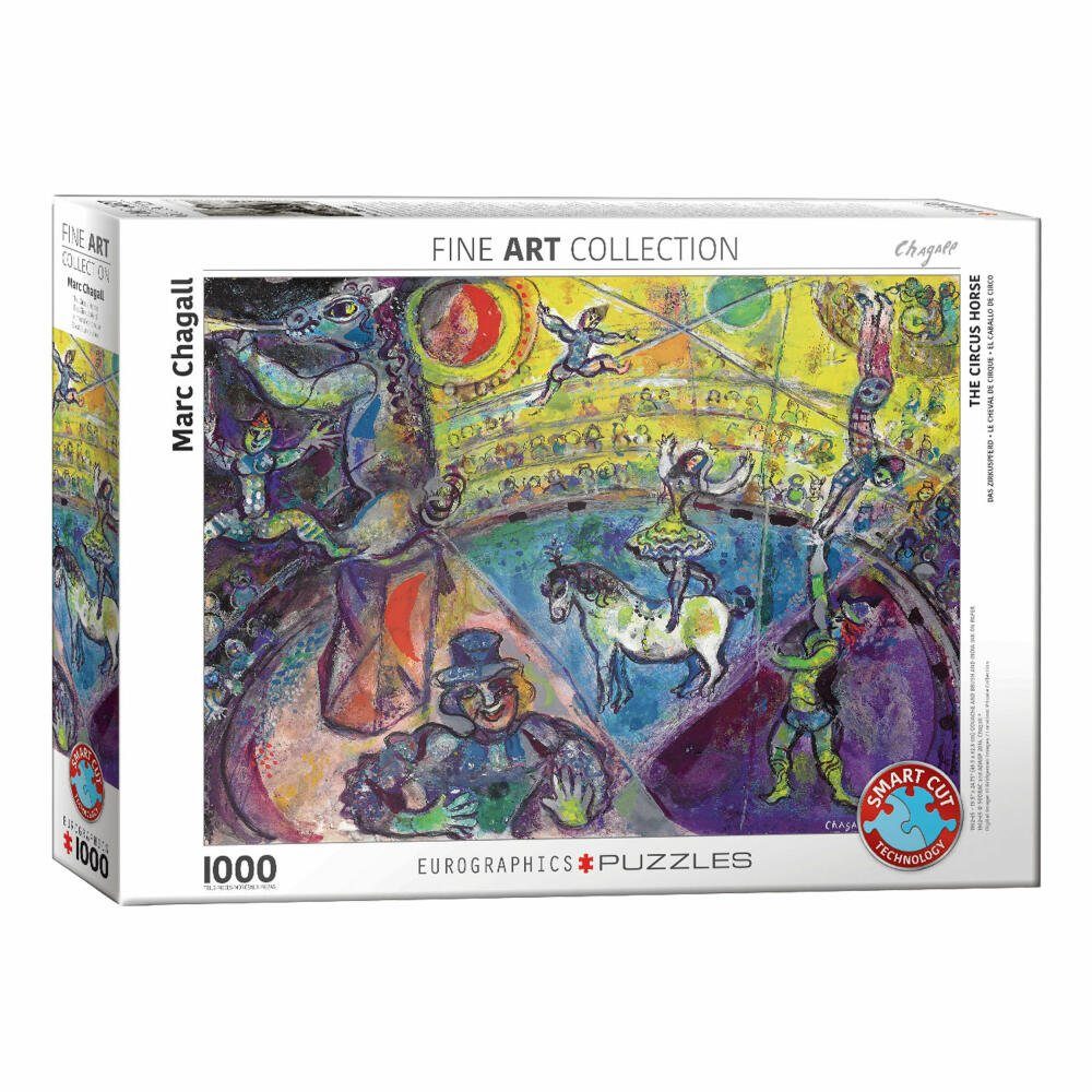 EUROGRAPHICS Puzzle Das Zirkuspferd von Marc Chagall, 1000 Puzzleteile