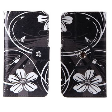 K-S-Trade Handyhülle für Samsung Galaxy A21s, Schutzhülle Handyhülle Hülle 360° Wallet Case ''Flowers''