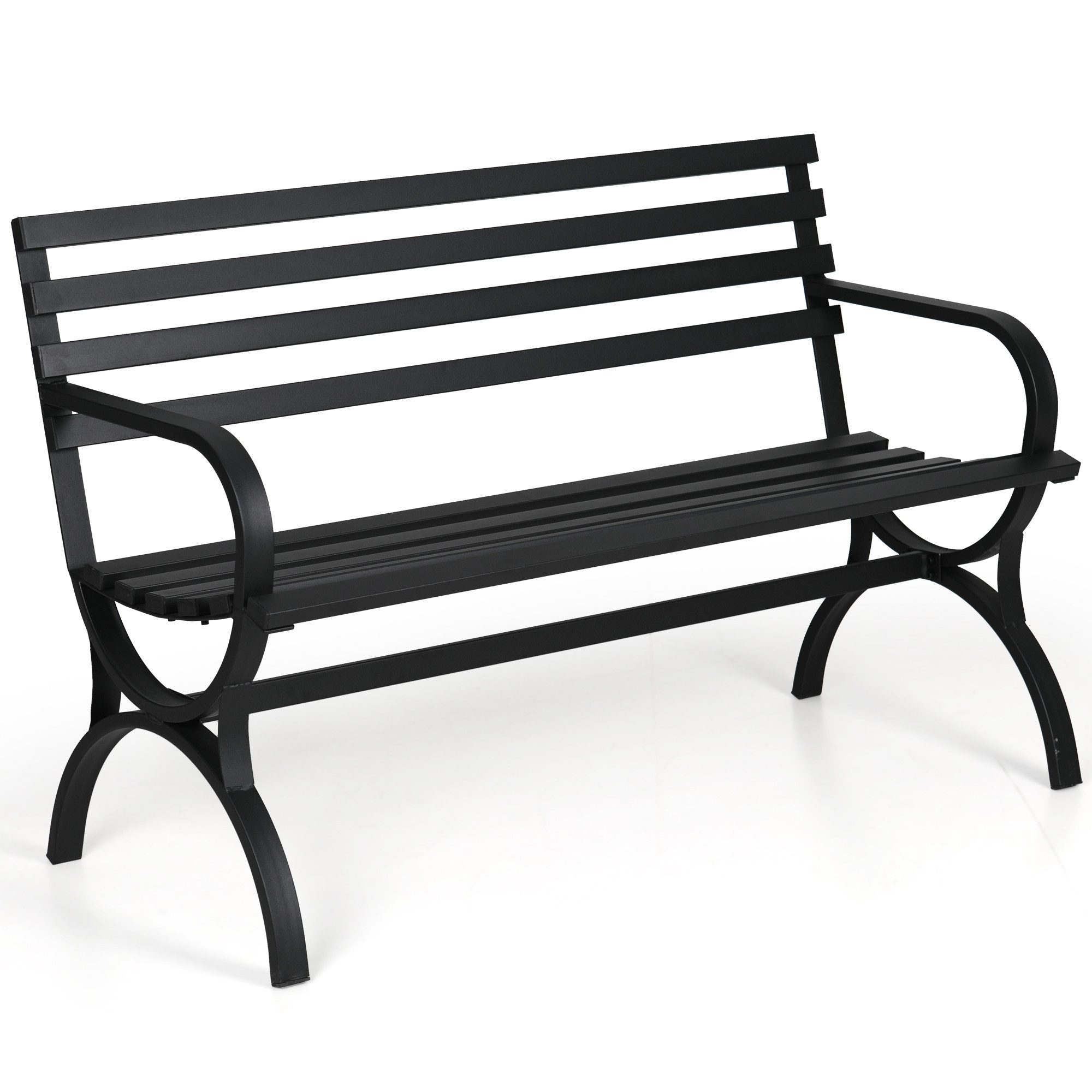 PHI VILLA Gartenbank (Metall Wetterfest, Outdoor Gartenstuhl Sitzbank Parkb günstig online kaufen