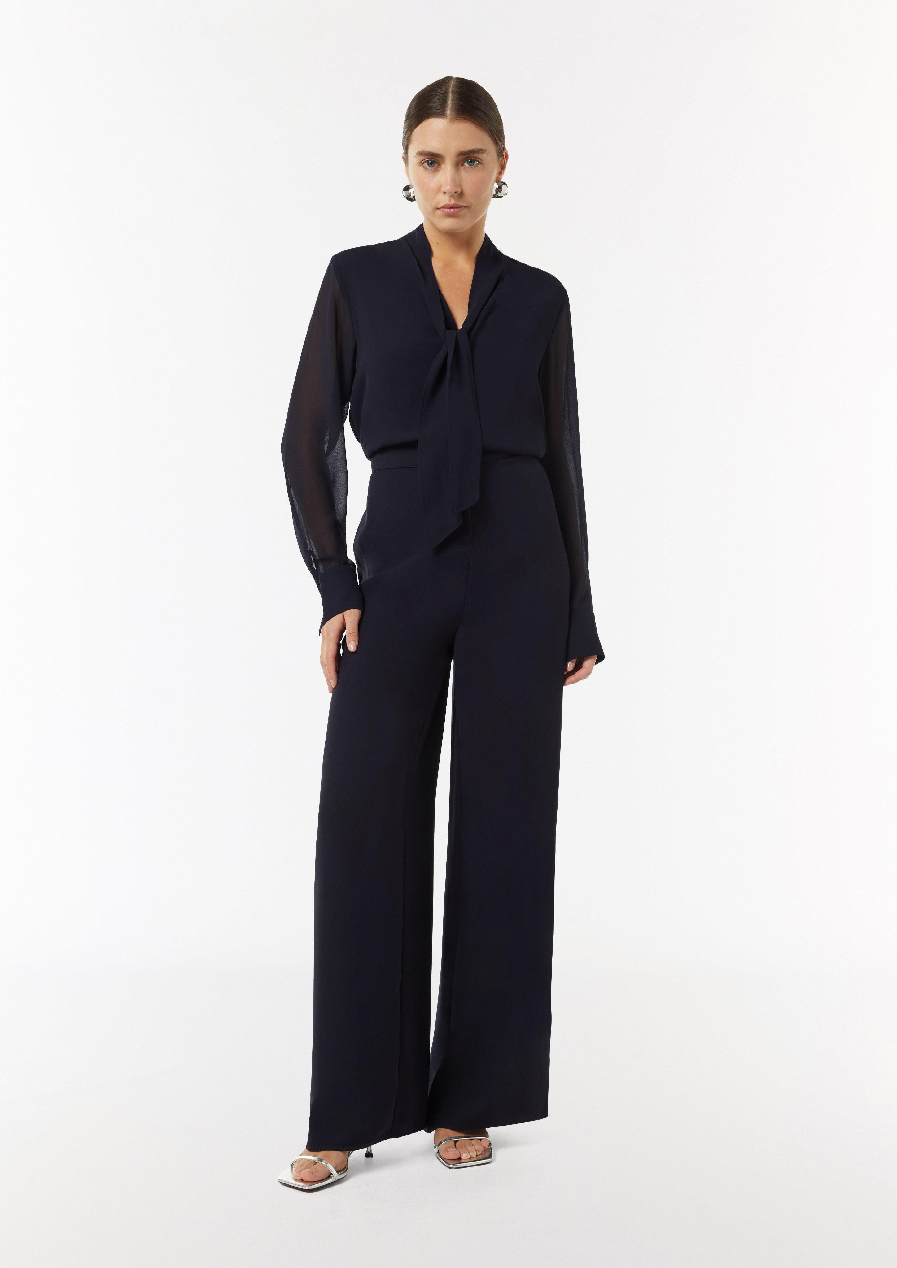 Comma Overall Eleganter Jumpsuit im Fabricmix günstig online kaufen