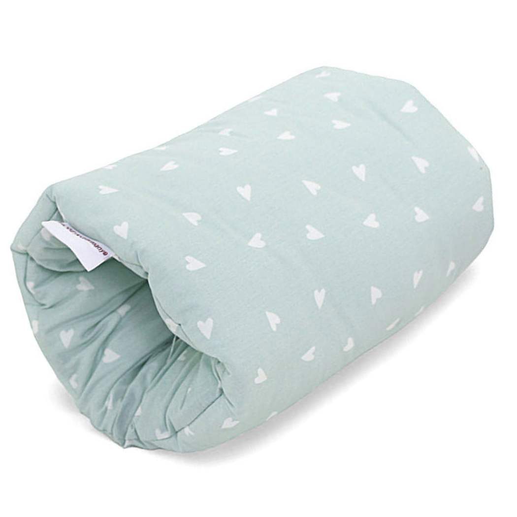 HOBEA-Germany Подушки для кормления Mini-Stillkissen Stillrolle Stillmuff Herzen pastellgrün, BIO Baumwolle, ideal für unterwegs