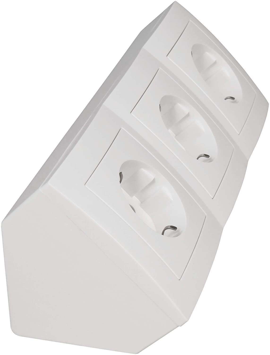 McPower MC POWER Flair Steckdosenblock Ecksteckdose Unterbausteckdose 230V/16A Mehrfachsteckdose