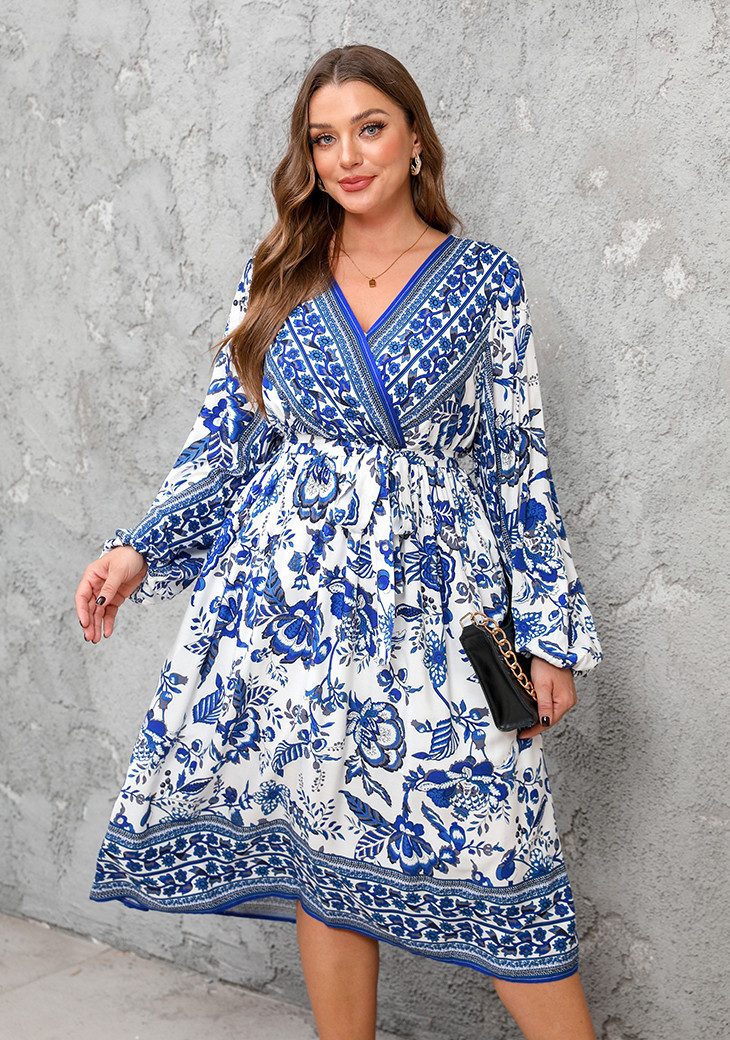 Cupshe Druckkleid Bohemian plus Größe Kleid günstig online kaufen