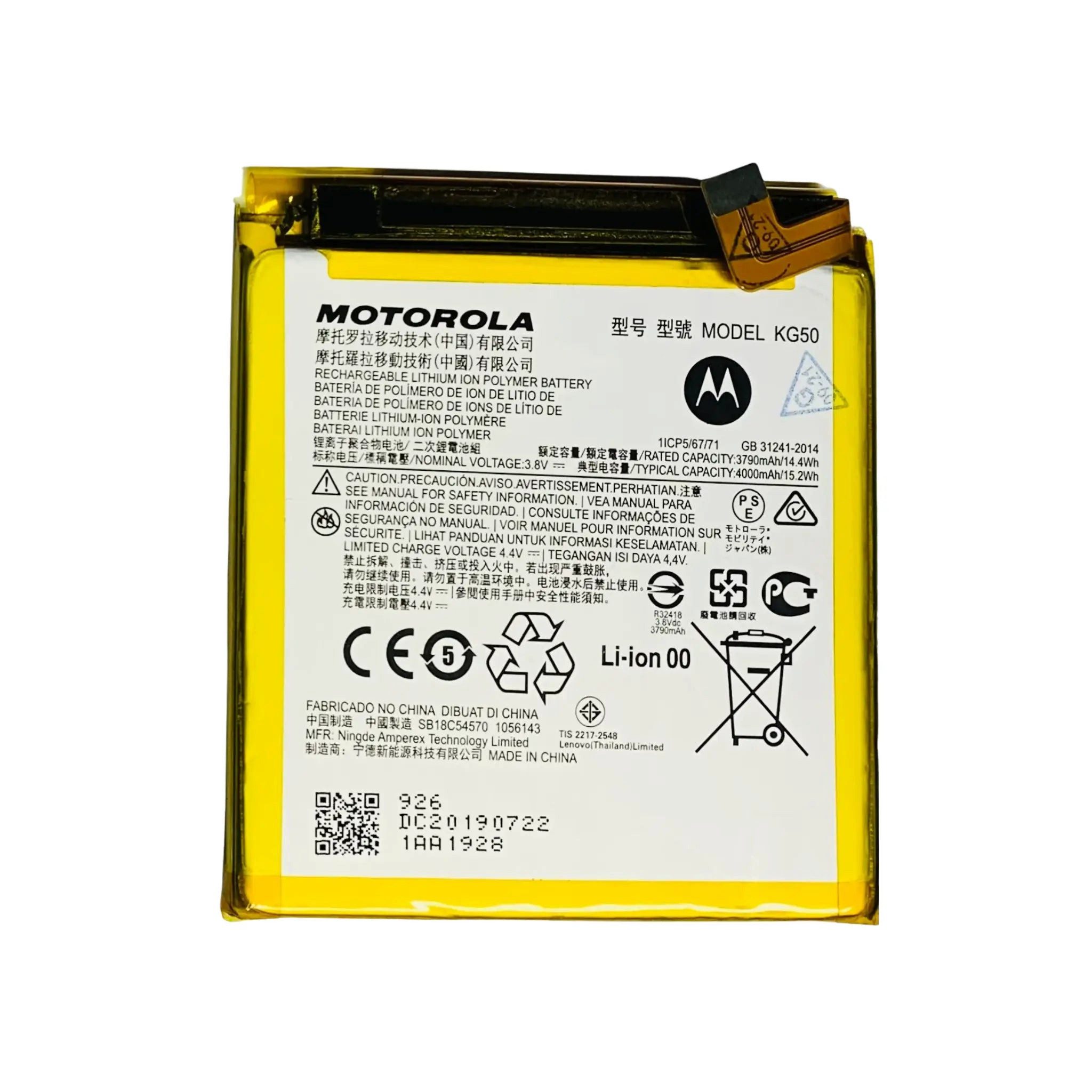 Motorola Akku KG50 Li-Ion-Polymer 3.8 Volt 4000 mAh Handy-Akku 4000 mAh