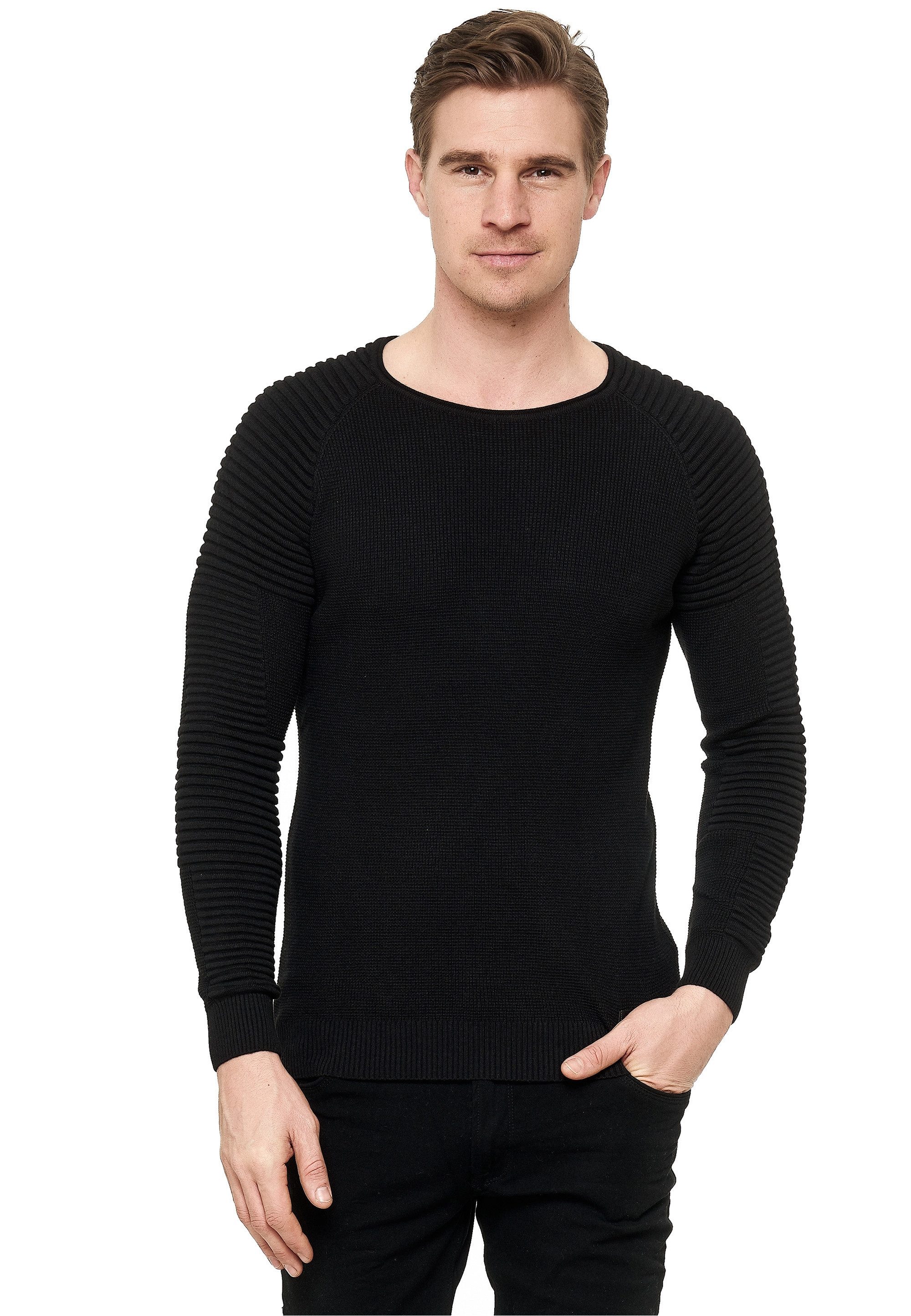 Rusty Neal Strickpullover mit modernem Rundhalsausschnitt günstig online kaufen