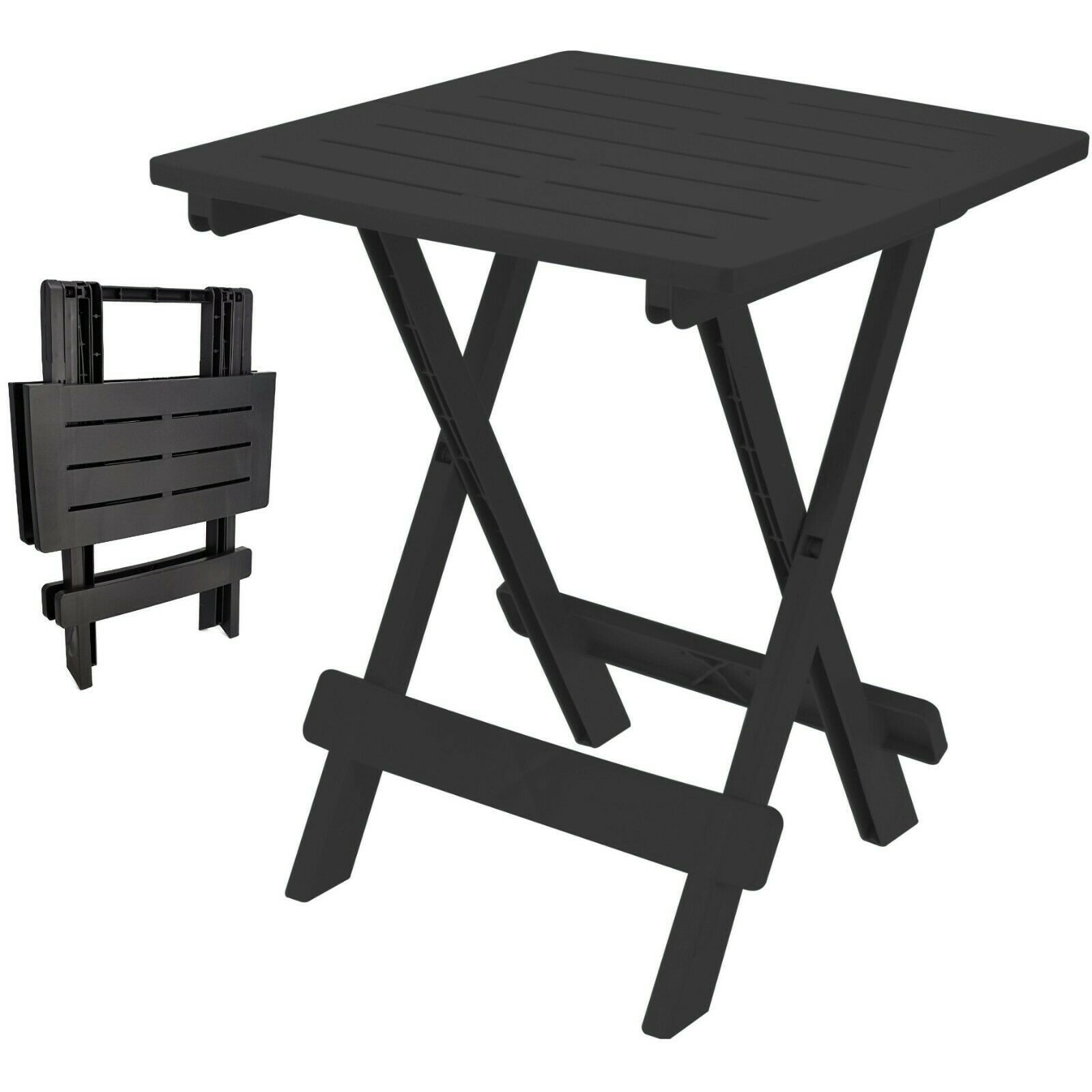 Beistelltisch Campingtisch Kunststoff Klapptisch Klein 50x45x43cm Schwarz