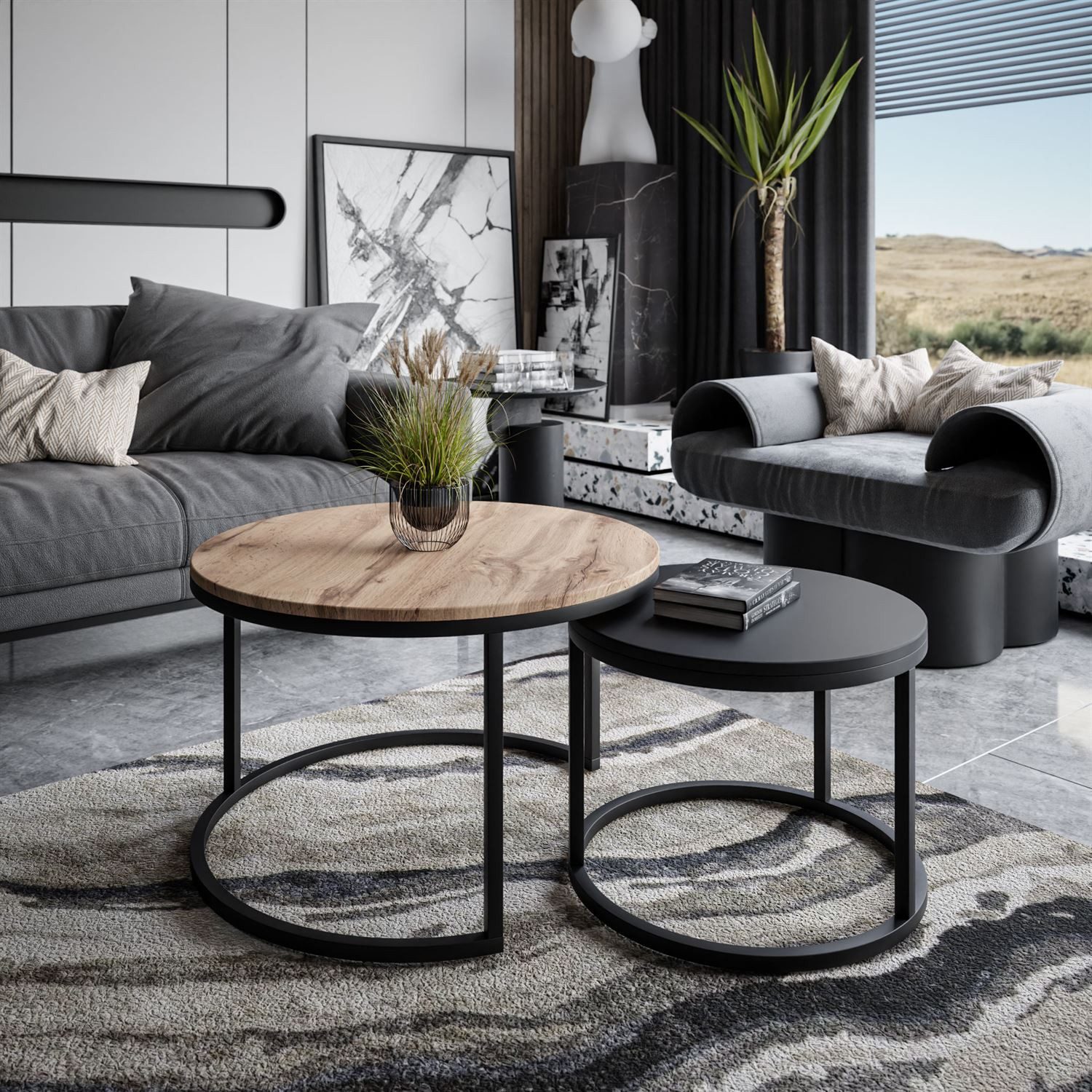 Lookway Couchtisch CIRI MIX 2in1 Runder günstig online kaufen