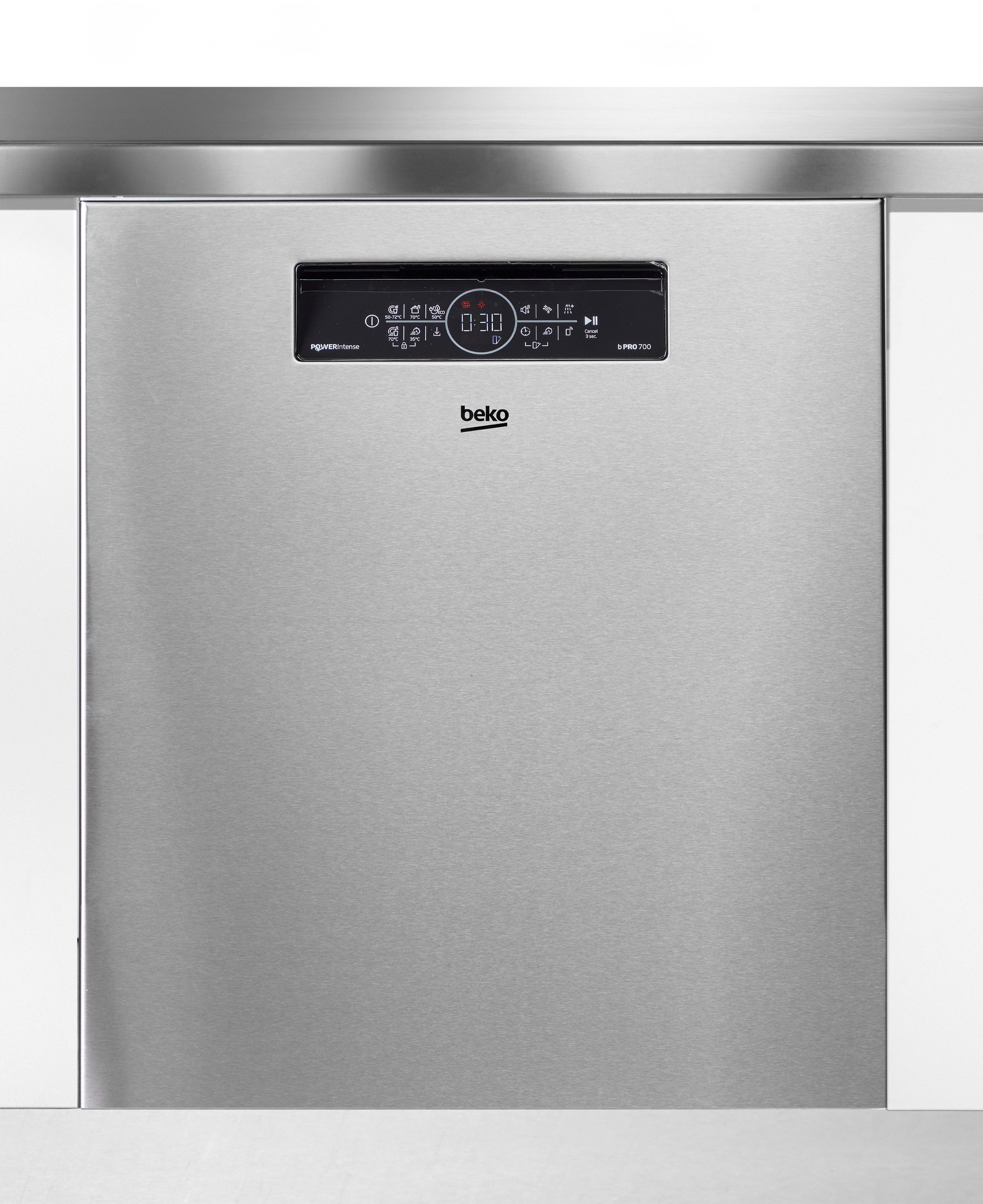 BEKO Unterbaugeschirrspüler BDDN36462XP, 8,5 l, 14 Maßgedecke, Die PowerIntense-Technologie sorgt für herausragende Spülergebnisse