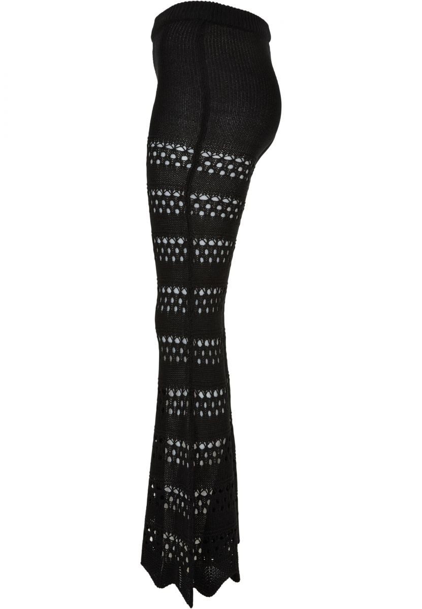 URBAN CLASSICS Leggings Ladies Flared Crochet Knit Leggings XS bis 5XL