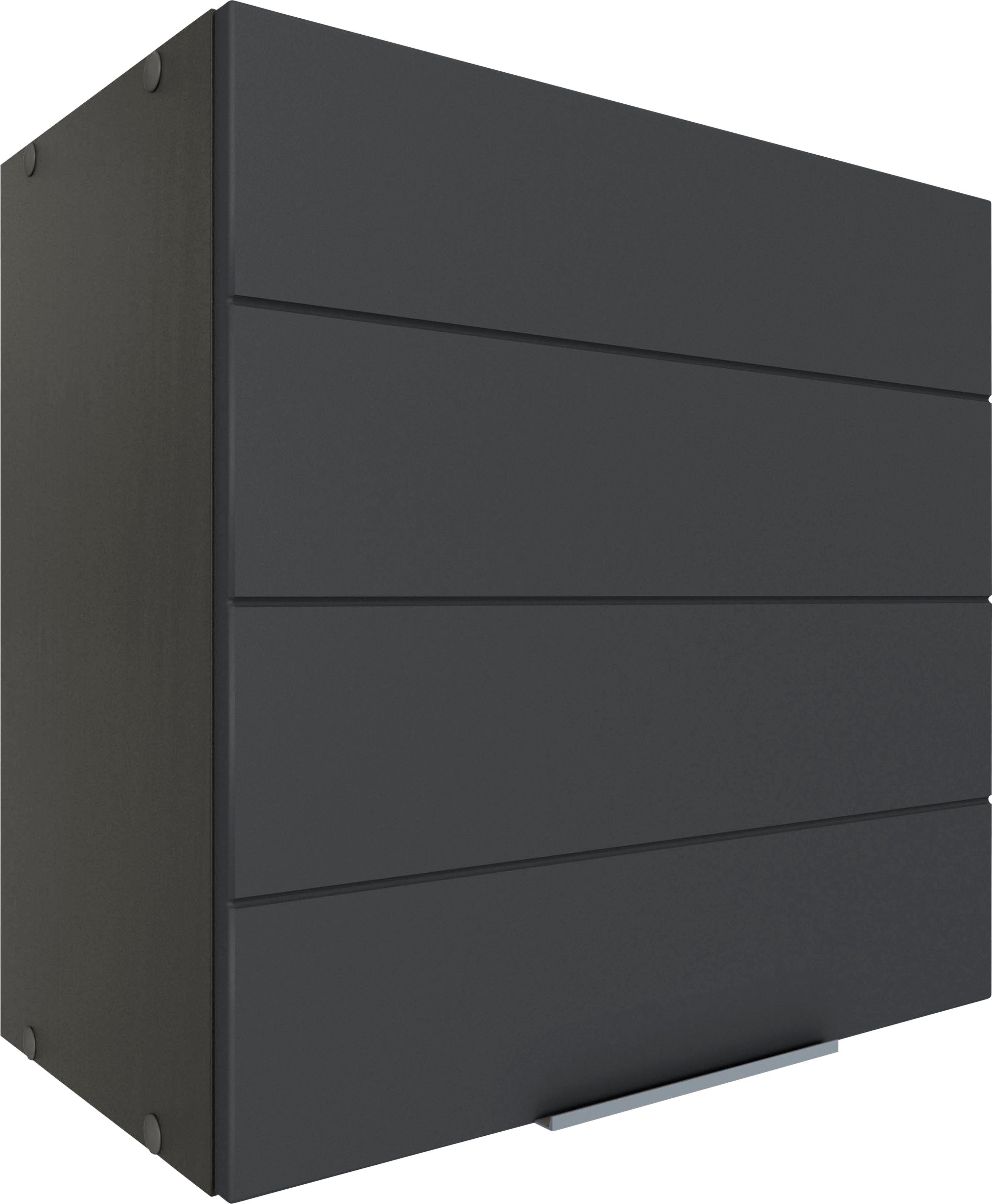 KOCHSTATION Hängeschrank KS-Luhe 60 cm breit, hochwertige MDF-Fronten mit waagerechter Lisene