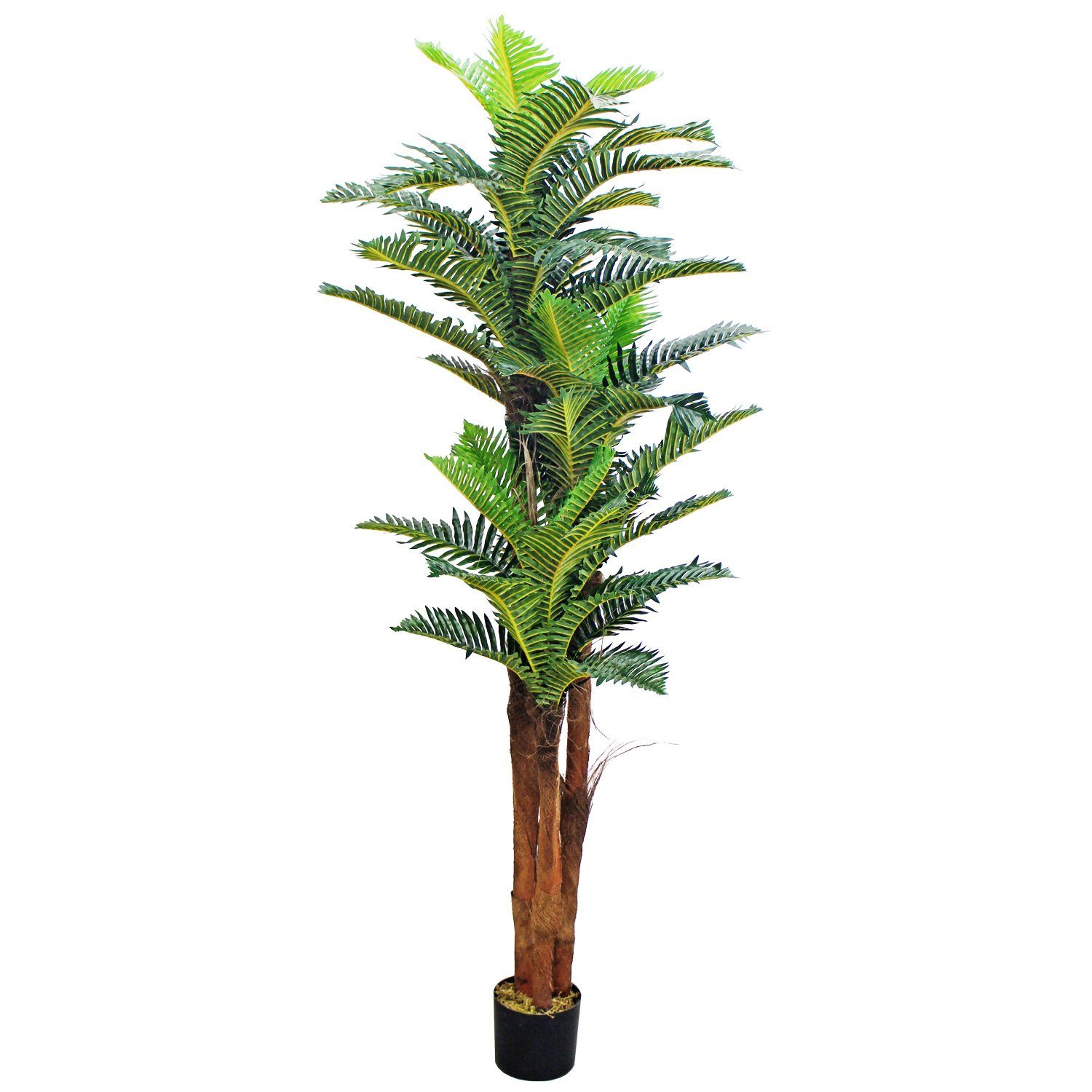 Kunstpflanze Palmenbaum Kokos Palme Kunstpflanze Künstliche Pflanze Echtholz 180cm Decovego, Decovego