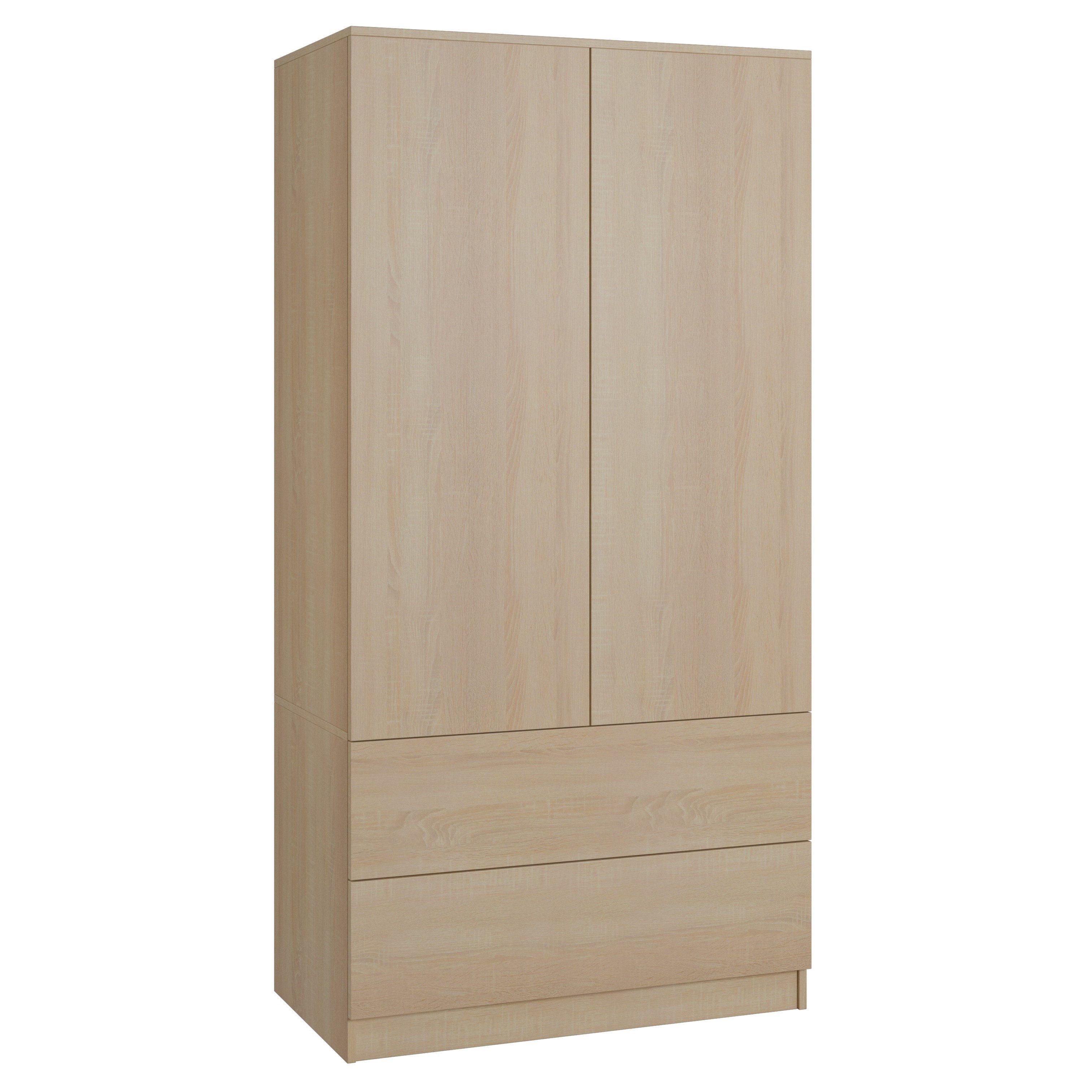 Beautysofa Kleiderschrank Zweitüriger mit Schiebetüren LOOK günstig online kaufen