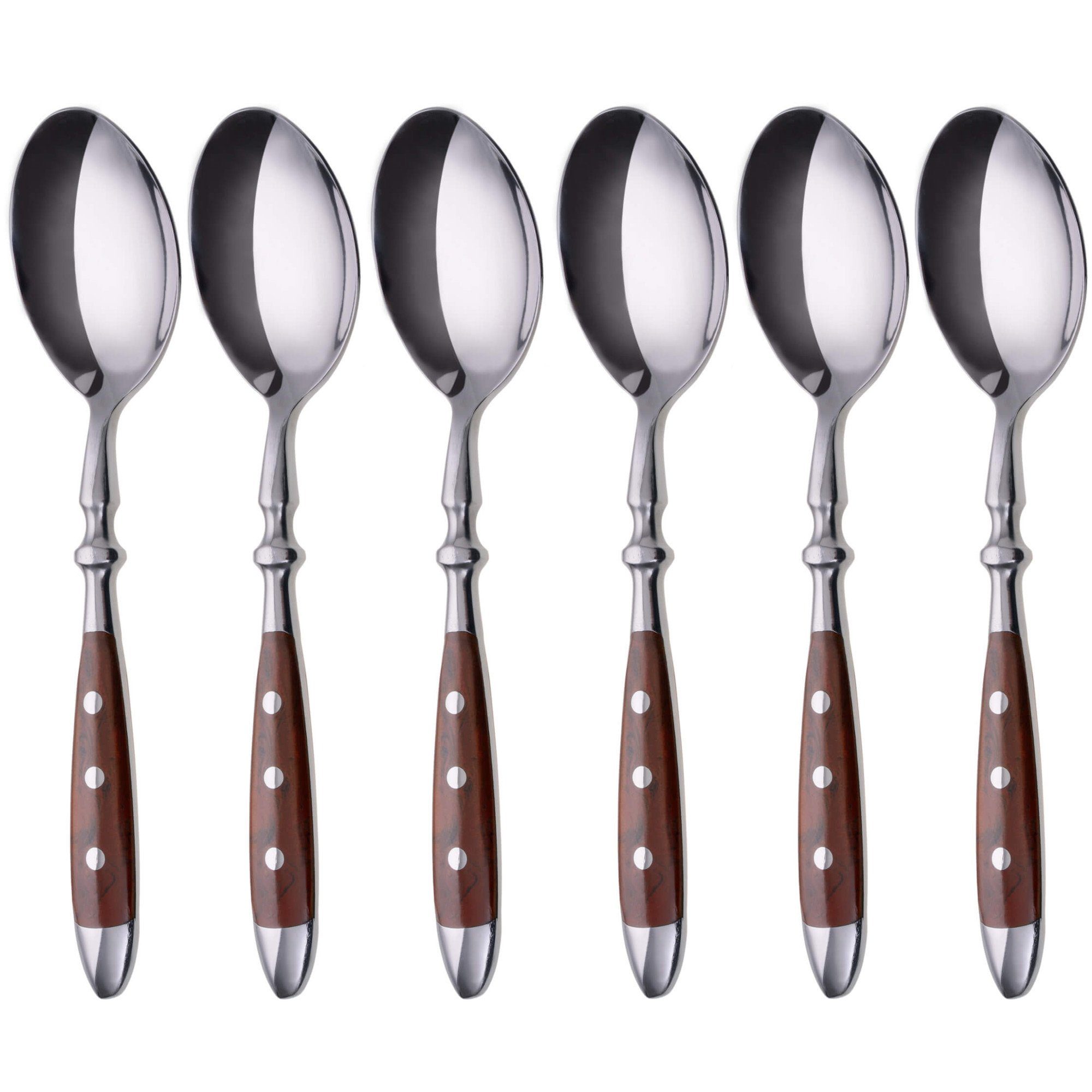 GRÄWE Suppenlöffel GRÄWE Tafellöffel 6 Stück, Serie Nürnberg, BRAUN