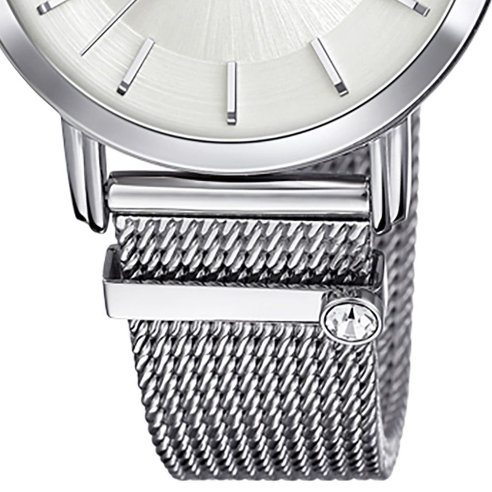 Lotus Quarzuhr Lotus Damen Armbanduhr Trendy 18737/1, (Analoguhr), Damenuhr rund, mittel (ca. 33mm) Edelstahlarmband silber