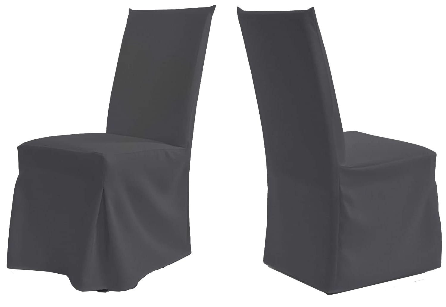 Stuhlhusse Universal Stuhlhussen - Modell Paris, Stuhlbezug Premium waschbar, TexDeko, universell, blickdicht, pflegeleicht und wiederverwendbar