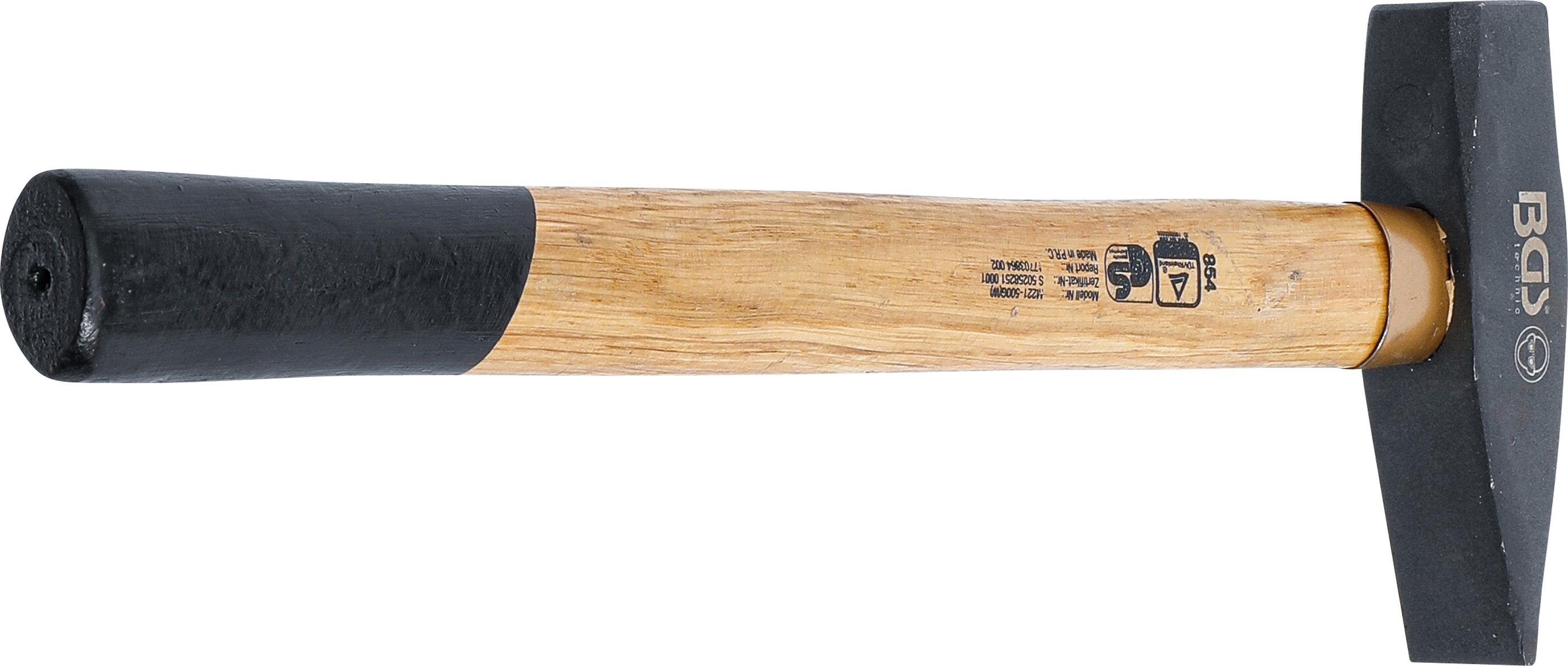 BGS technic Hammer Schlosserhammer, Holz-Stiel, 1041, DIN 500 g