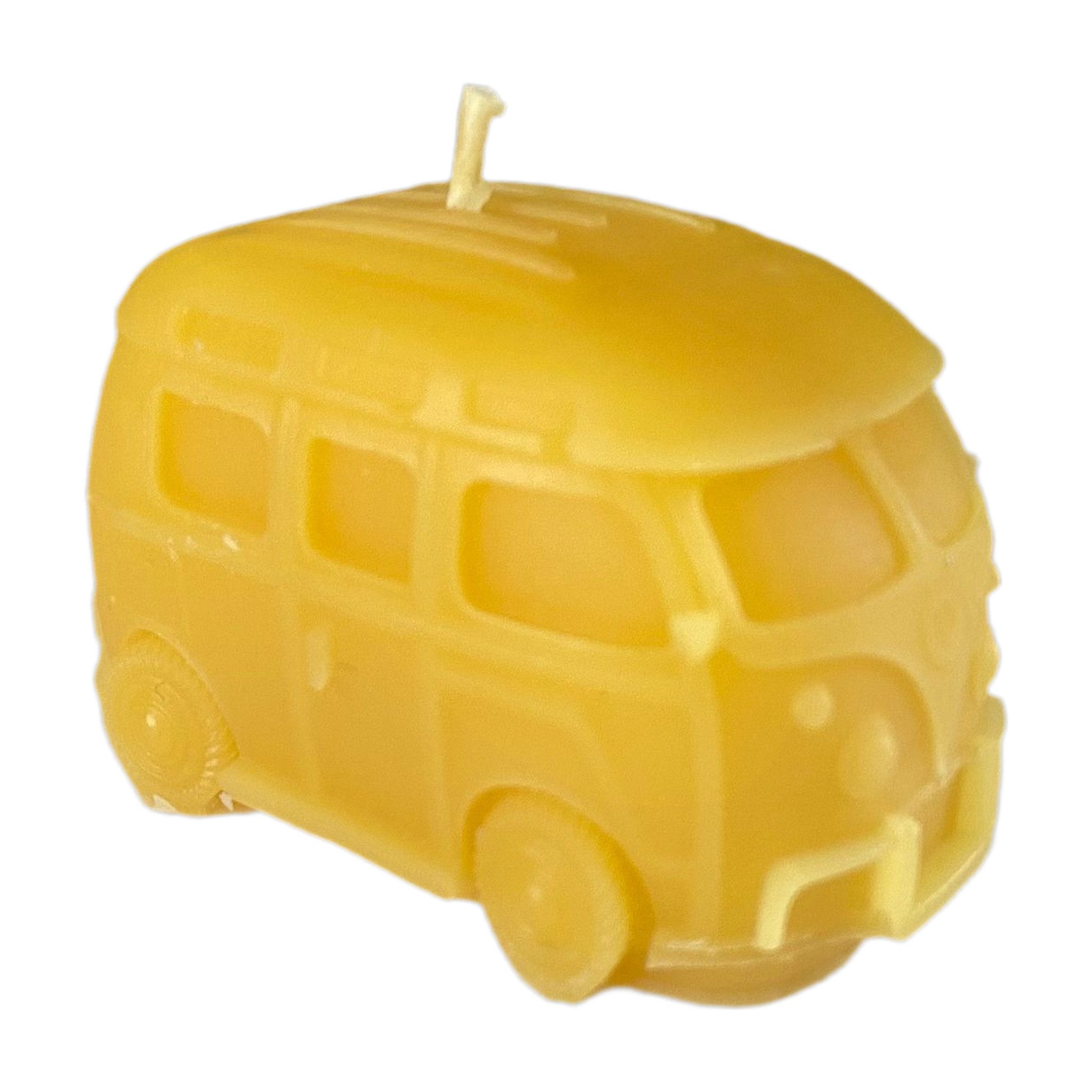 Aspinaworld Bienenwachskerze Bus Kerze 7 cm natur – Retro Kleinbus (1-tlg)