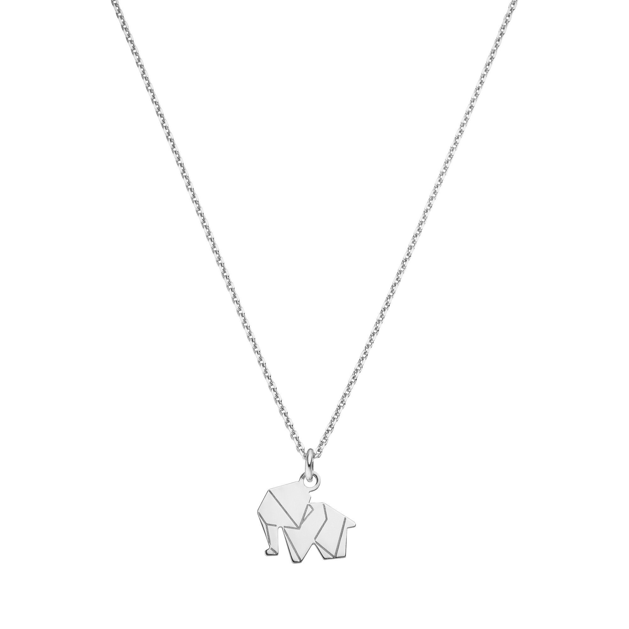 SCHOSCHON Kette mit Anhänger Halskette Elefant Origami 925 Silber günstig online kaufen
