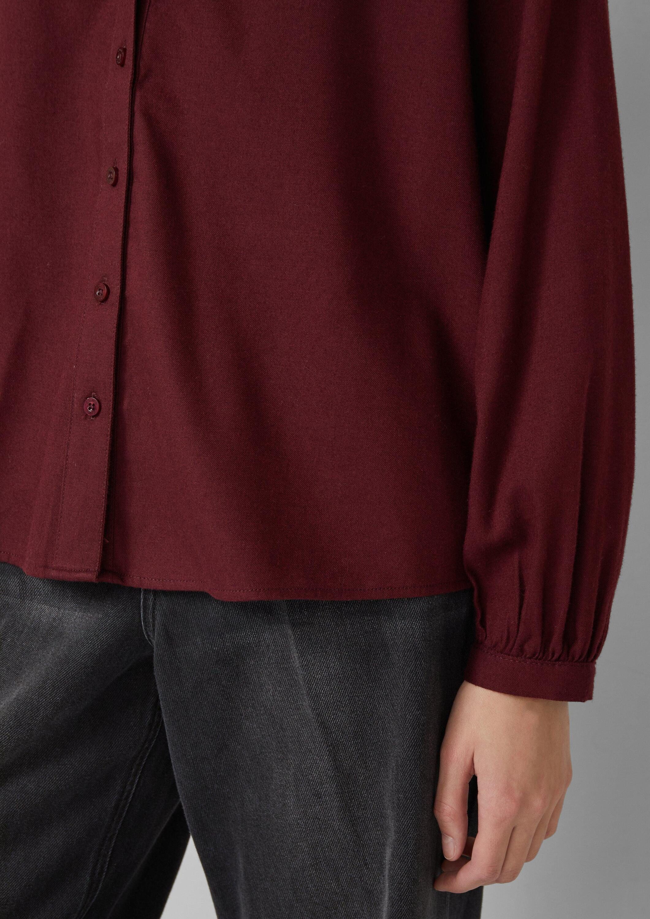 s.Oliver Langarmbluse Bluse Weiche Bluse im Relaxed Fit mit Knopfleiste