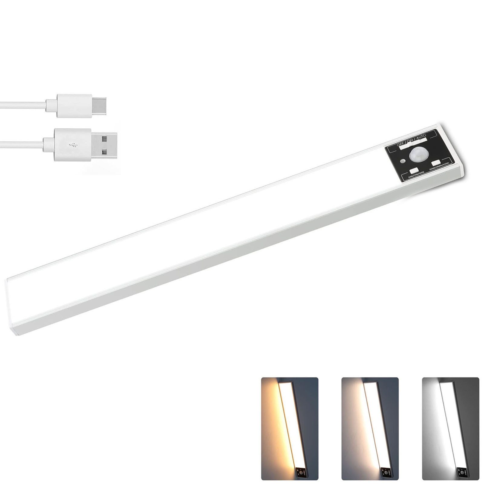 LED Lichtleiste LED Nachtlicht LED Unterbauleuchte 78/120/172 LEDs, USB-Betrieben