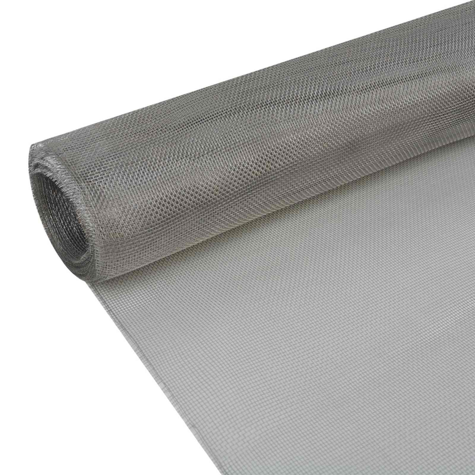 vidaXL Gartenzaun Drahtzäune 100 x 500 cm Mesh Edelstahl 201 Silber, (1-St)