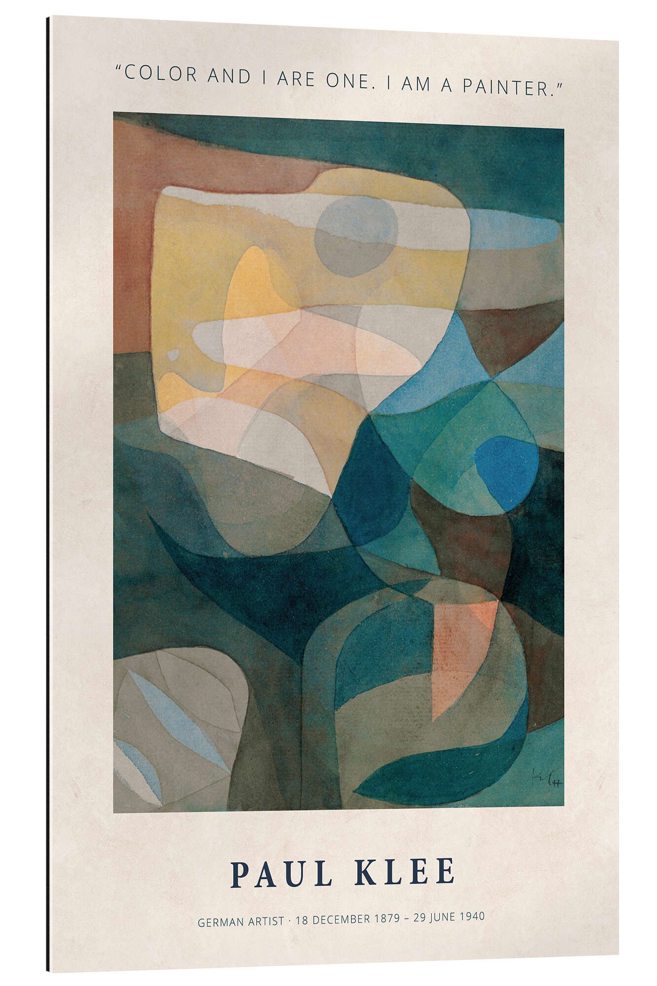 Posterlounge XXL-Wandbild Paul Klee, Color And I Are One, Schlafzimmer Modern Malerei