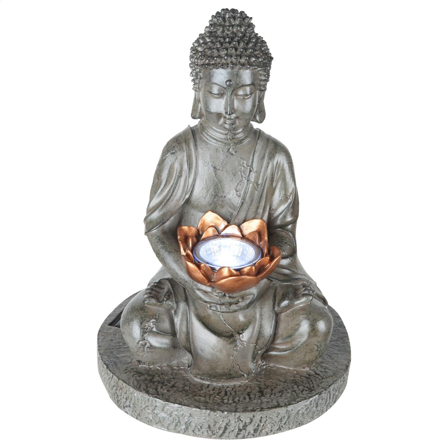 Leuchte Buddha Außen Deko Solarleuchte Globo Solarlampe GLOBO Garten Solarleuchte Stein LED
