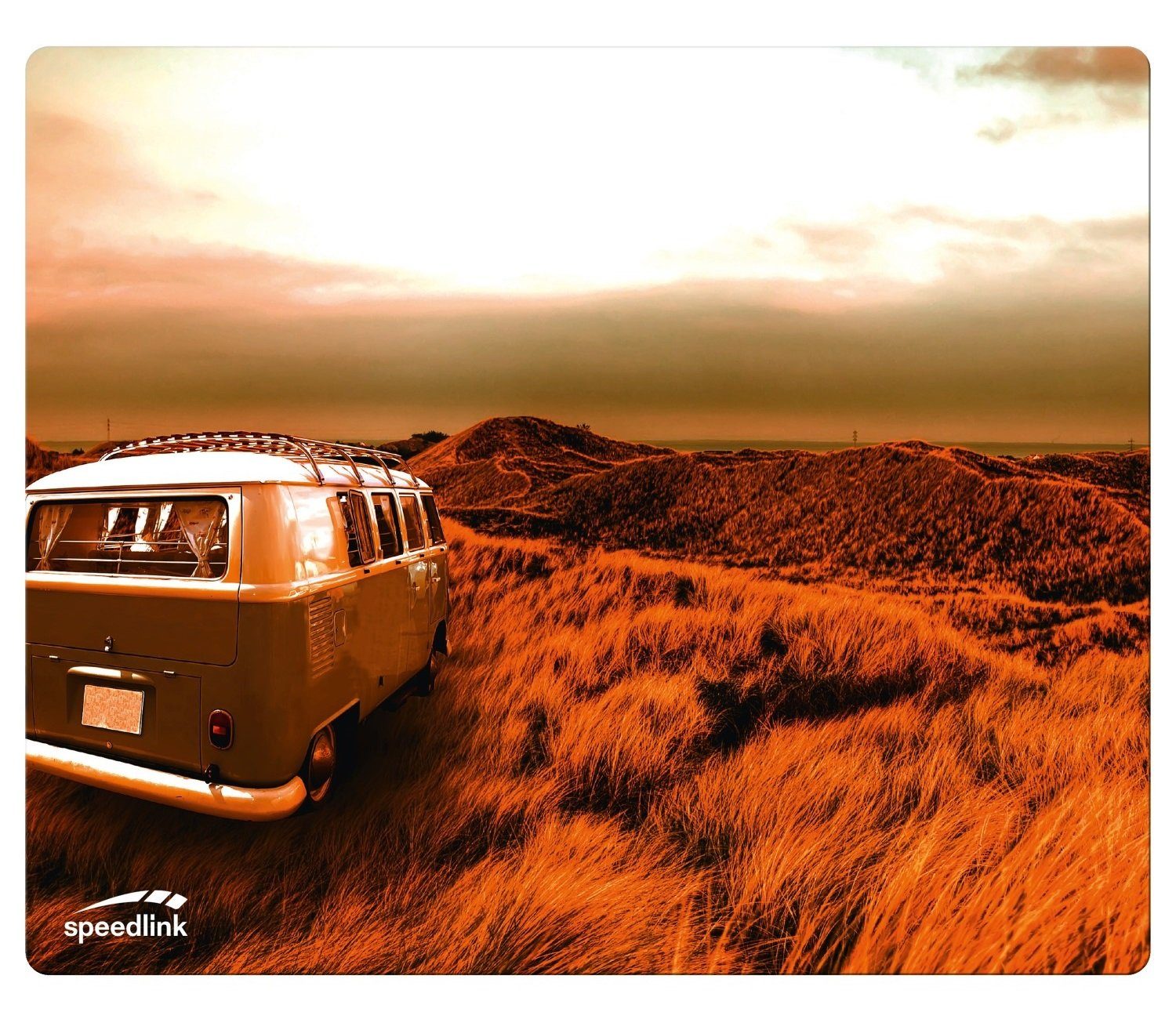 Speedlink Mauspad Mouse-Pad Maus-Pad Motiv Bus dünn 1,5mm, Sonnenuntergang Bus Mouse Maus Pad dünn rutschfest Textil-Oberfläche