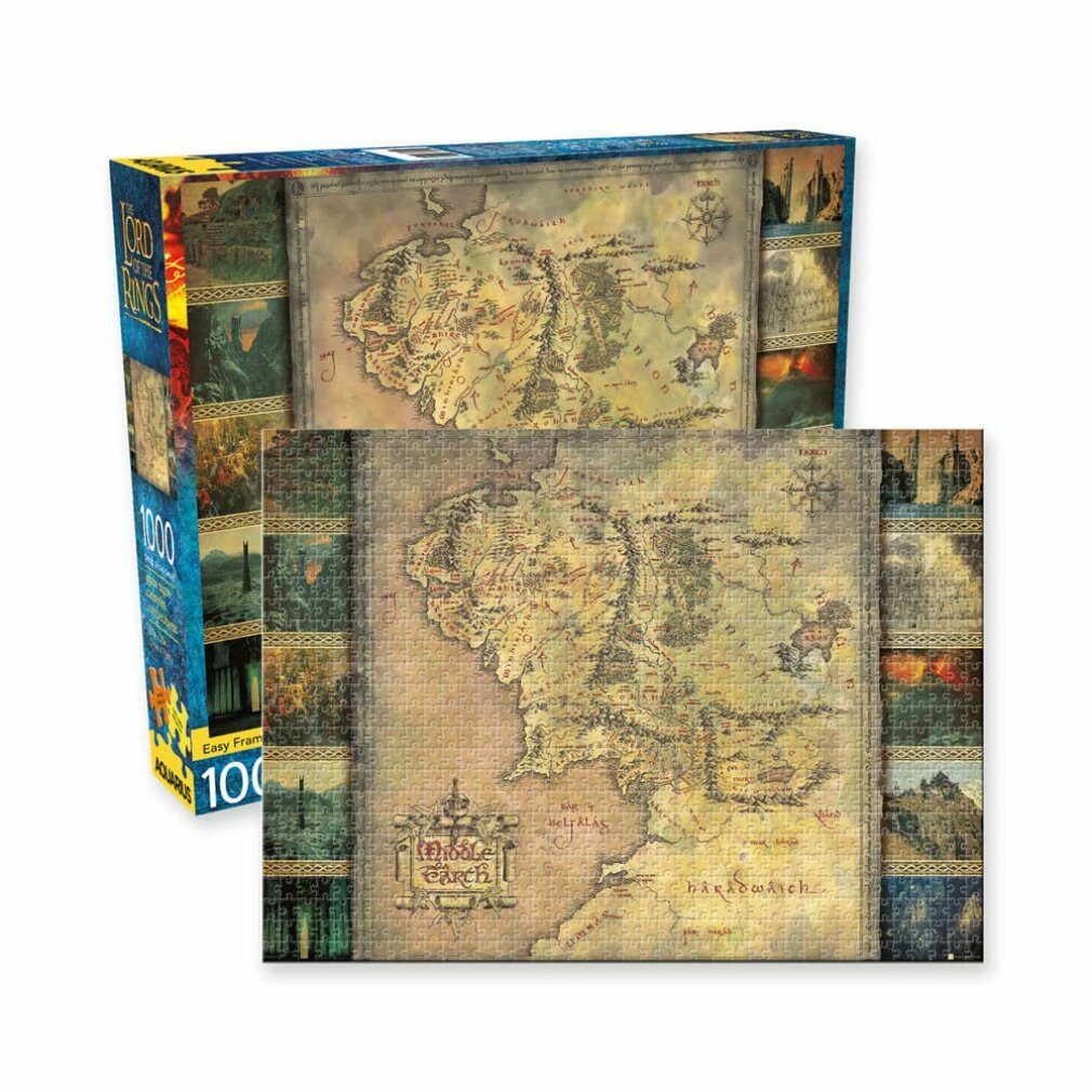 Aquarius Puzzle Herr der Ringe Puzzle Map (1000 Teile), Puzzleteile