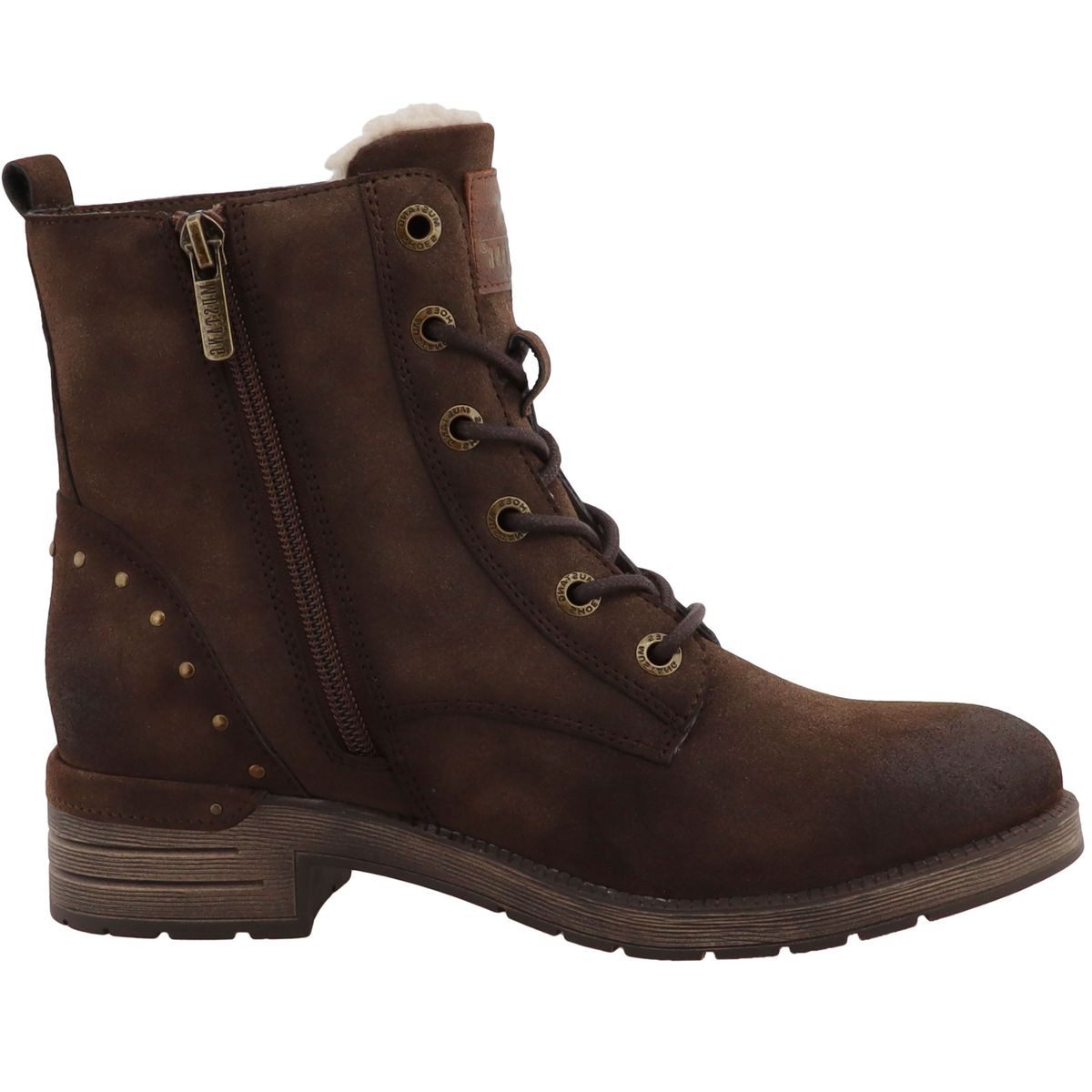 Mustang Shoes 15M0072015-bronze-multi Stiefelette Kurz-Stiefel mit floralem Zierdetail – Bild 2 von 5