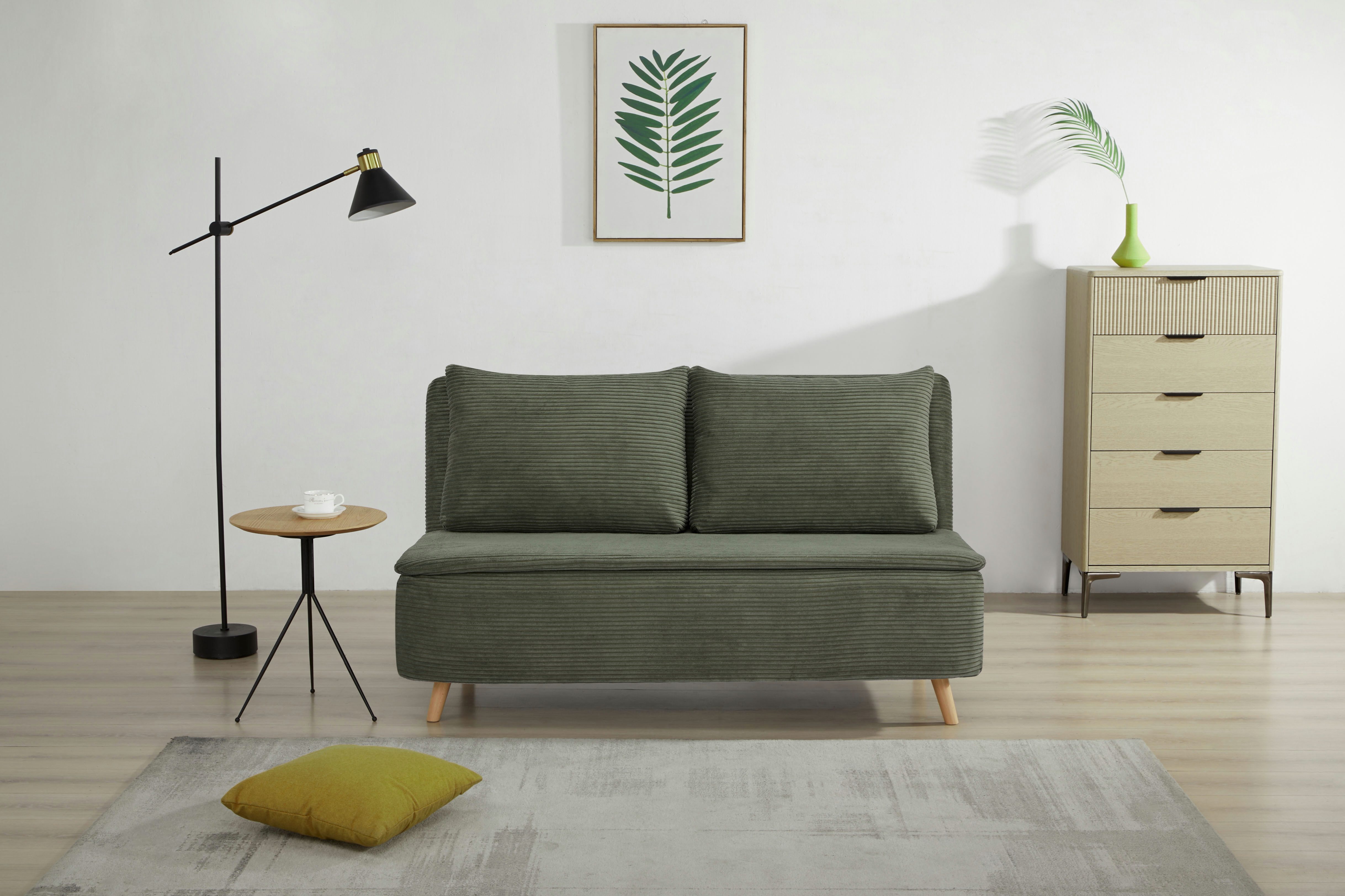 INOSIGN 2-Sitzer AINSLEY 140 cm, Schlafsofa, Verstellbare Rückenlehne und Sofa mit Bettfunktion