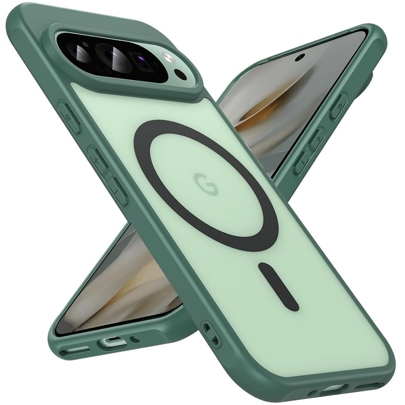 CoolGadget Handyhülle Magnet-Hülle für Pixel 10 Pro Schutzhülle magnetisch 6,3 Zoll, Hülle Matt Stoßfest kompatibel mit QI-Laden Zubehör Kameraschutz Case