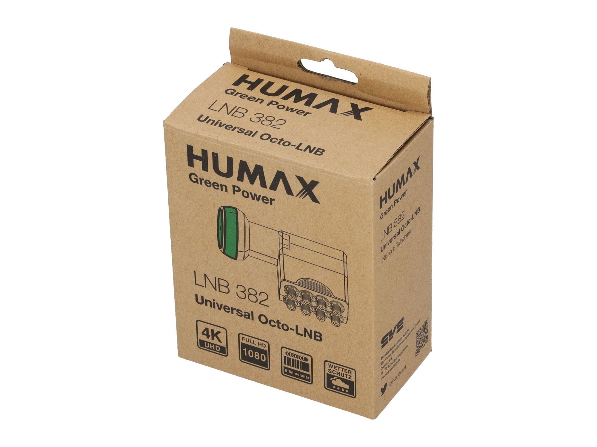 (für Umweltfreundliche Universal-Octo-LNB Octo-LNB Teilnehmer, Power LTE Filter) Green 382, Verpackung, 8 stromsparend Humax